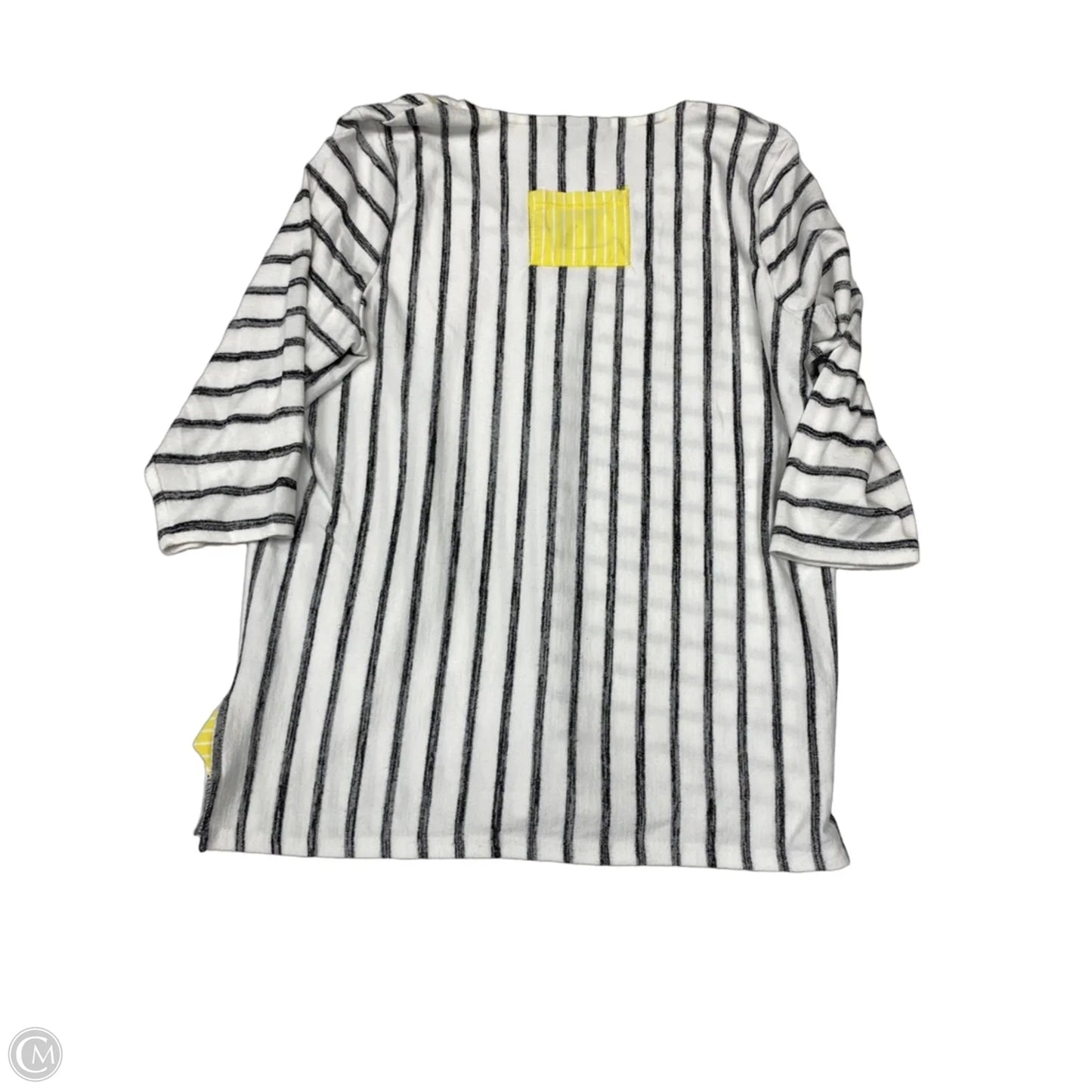 Blouse Long Sleeve By Onque In Black & White, Size: L
