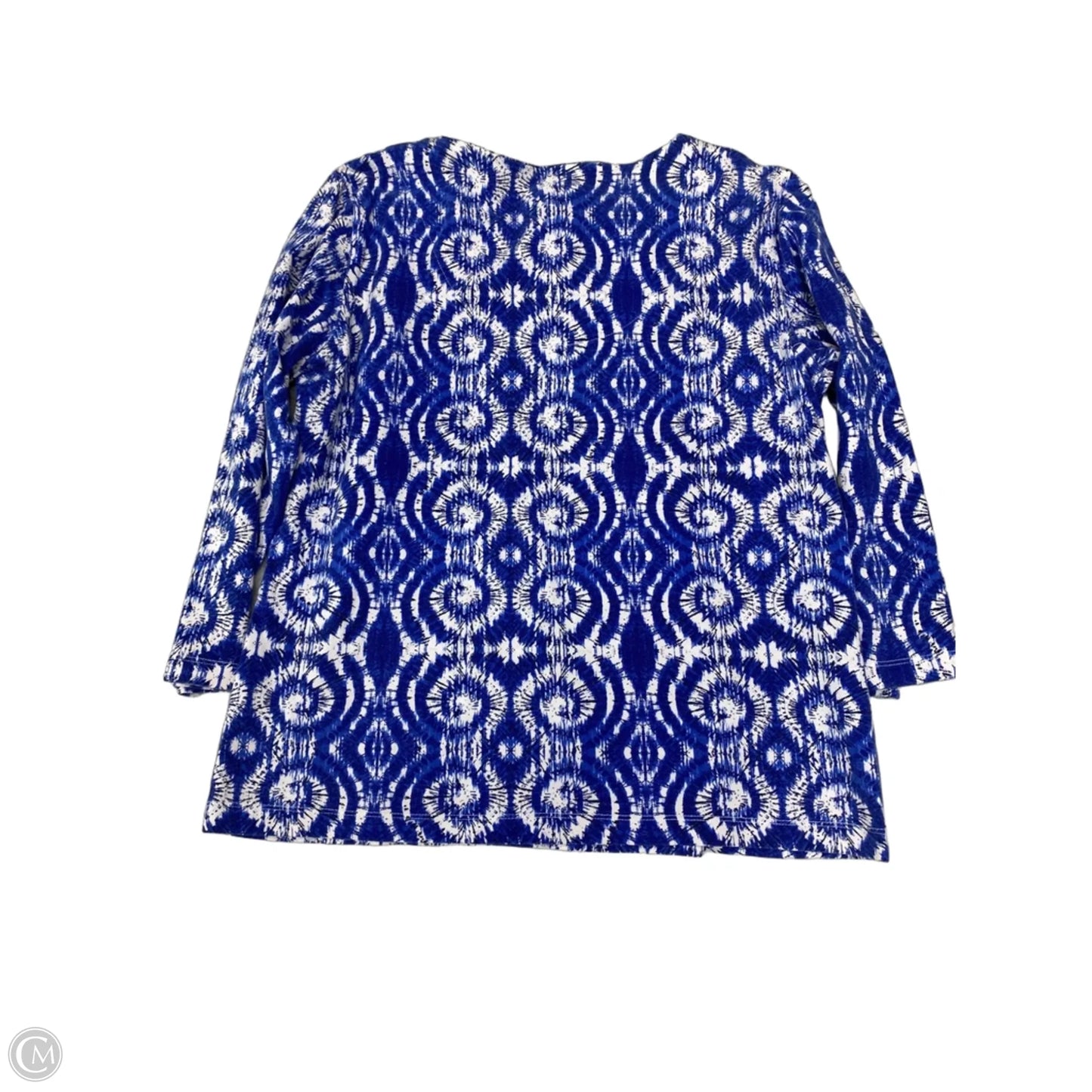 Top Long Sleeve By Ruby Rd In Blue & White, Size: Sp