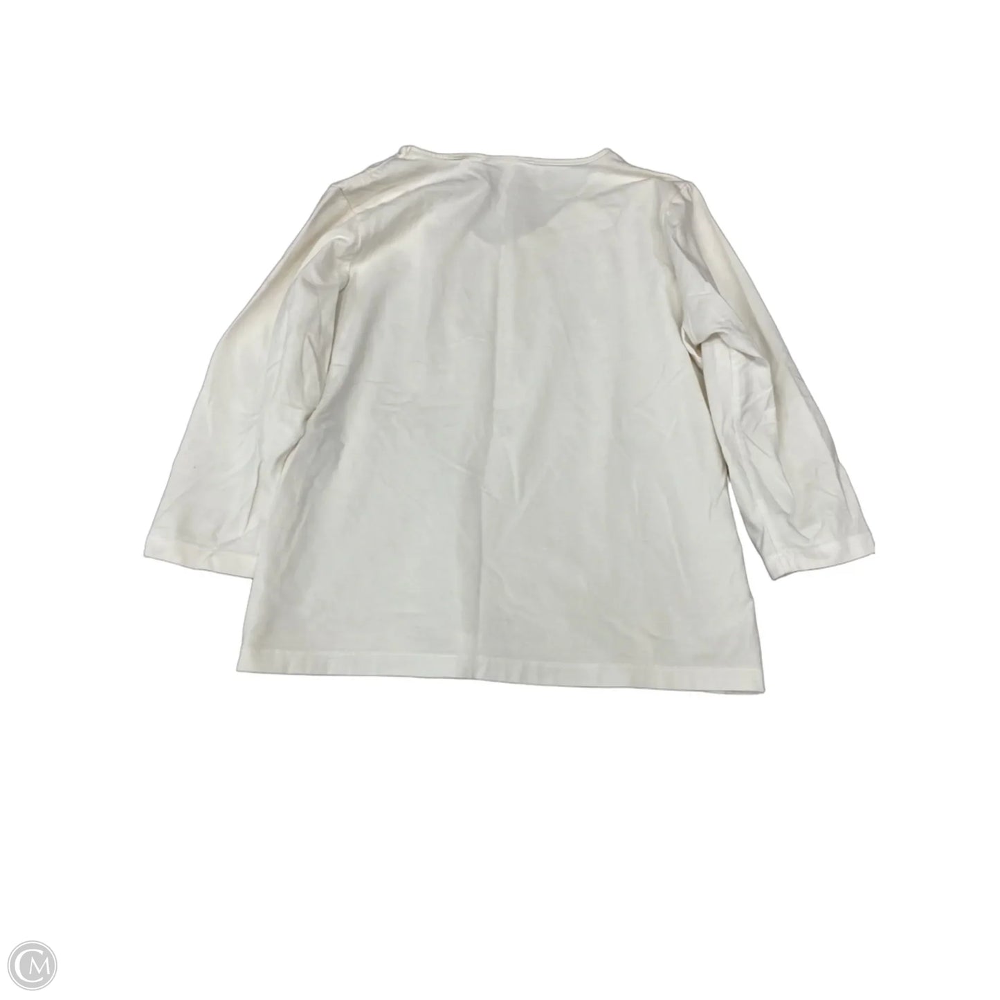 Top 3/4 Sleeve By Liz Claiborne In Cream, Size: Sp