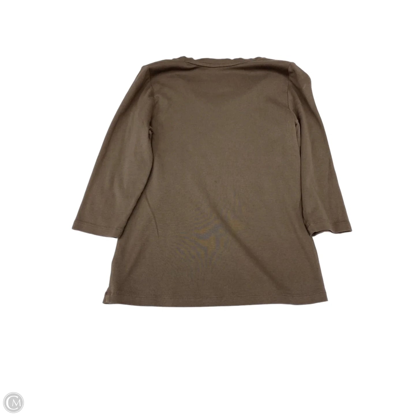 Top 3/4 Sleeve By St Johns Bay In Taupe, Size: Sp