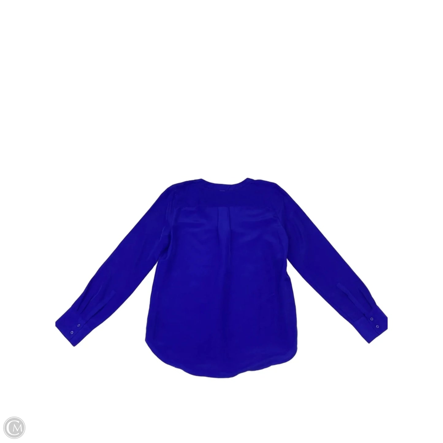 Blouse Long Sleeve By J. Crew In Blue, Size: S