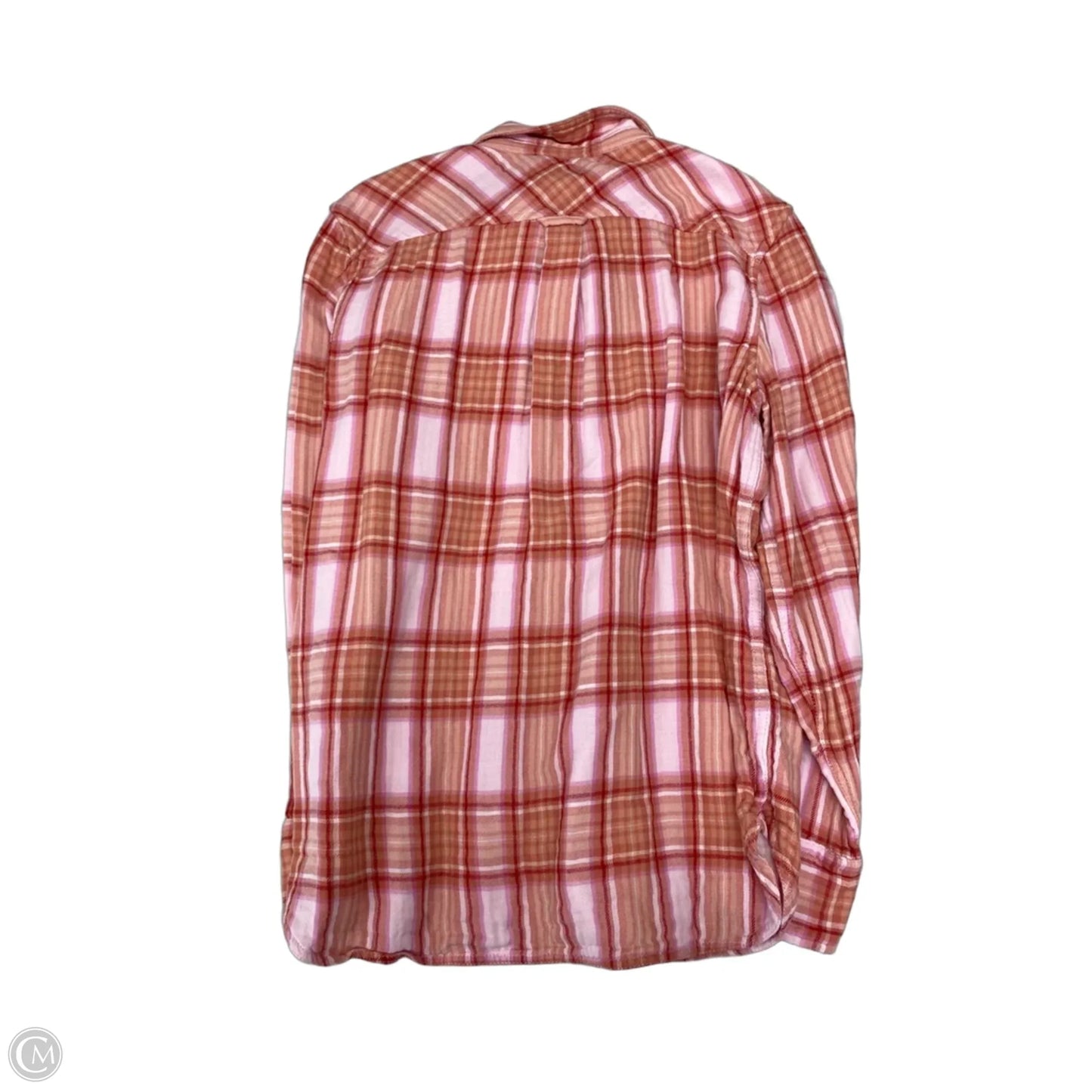 Top Long Sleeve By J. Crew In Plaid Pattern, Size: M