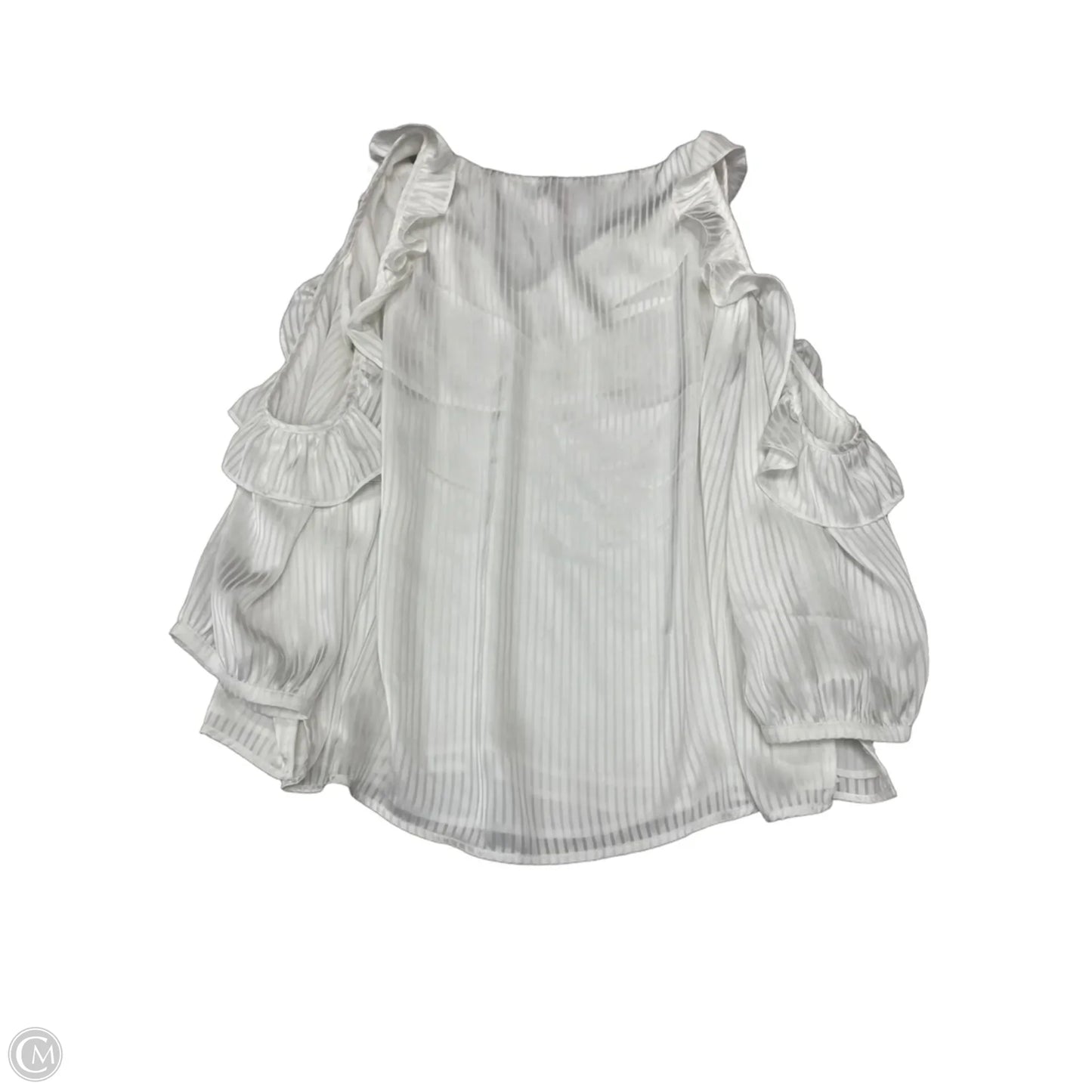 Blouse 3/4 Sleeve By Vince Camuto In White, Size: Xl