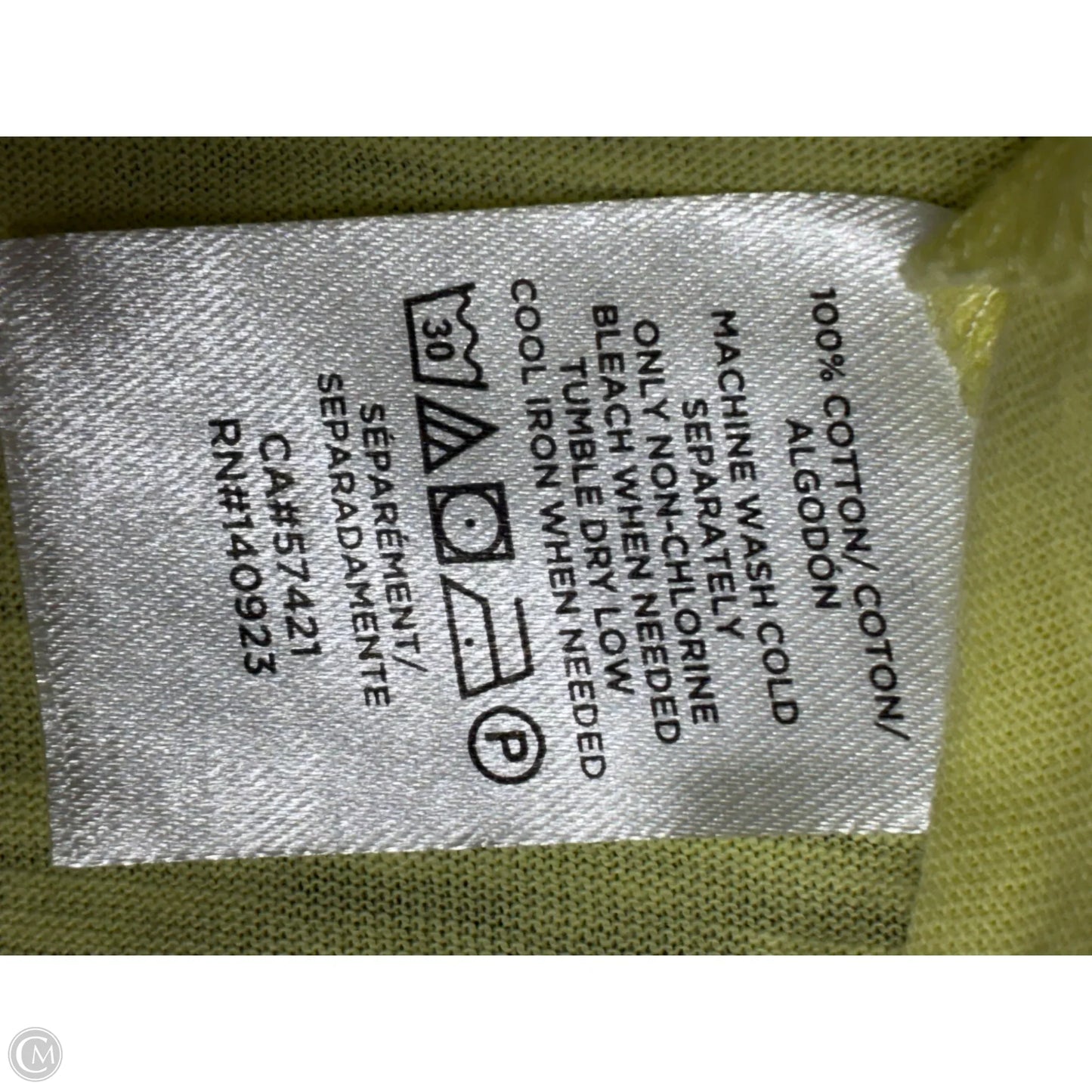 Top Sleeveless By Loft In Yellow, Size: S