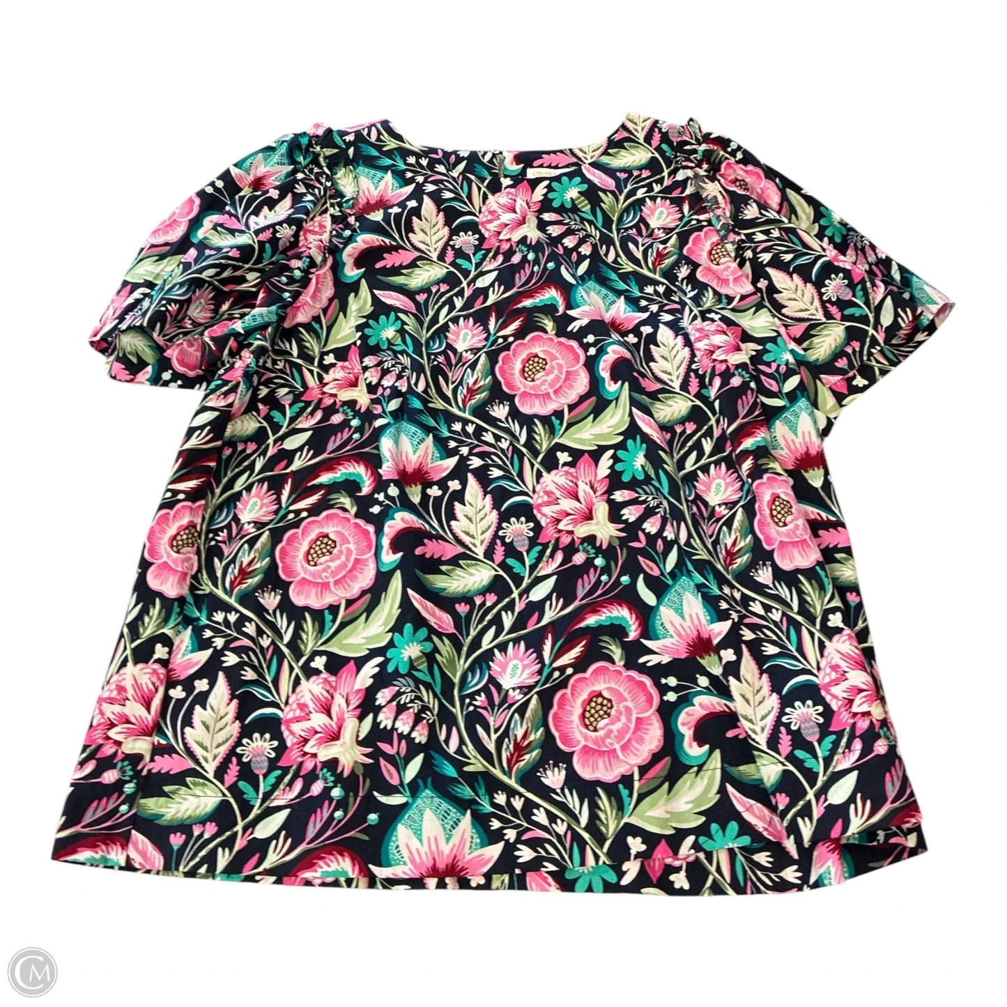 Blouse Short Sleeve By Crown And Ivy In Floral Print, Size: 3x
