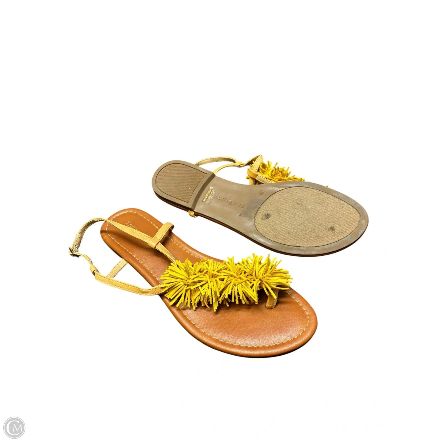 Sandals Flats By Indigo Rd In Yellow, Size: 9
