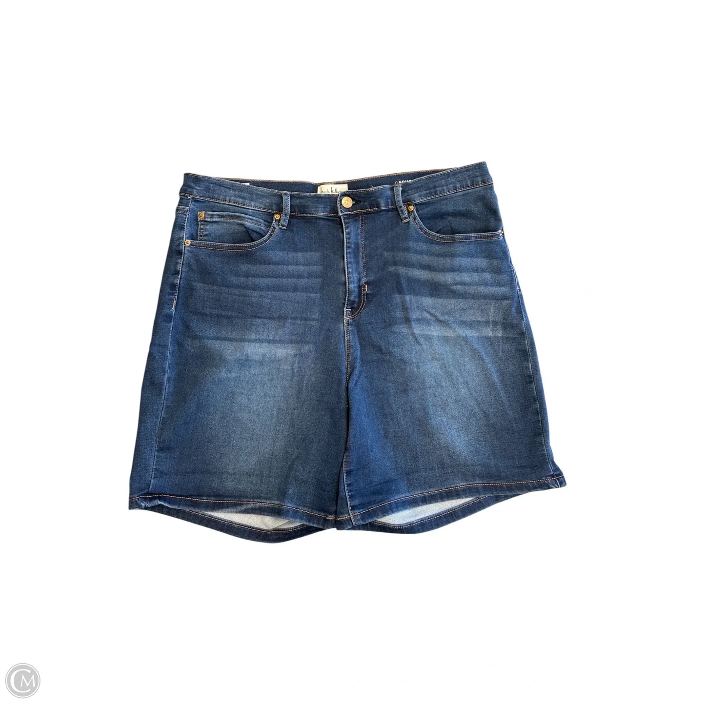 Shorts By Nicole Miller In Blue Denim, Size: 16
