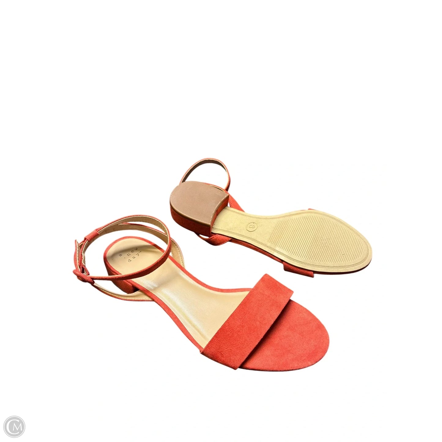 Sandals Flats By A New Day In Orange, Size: 8