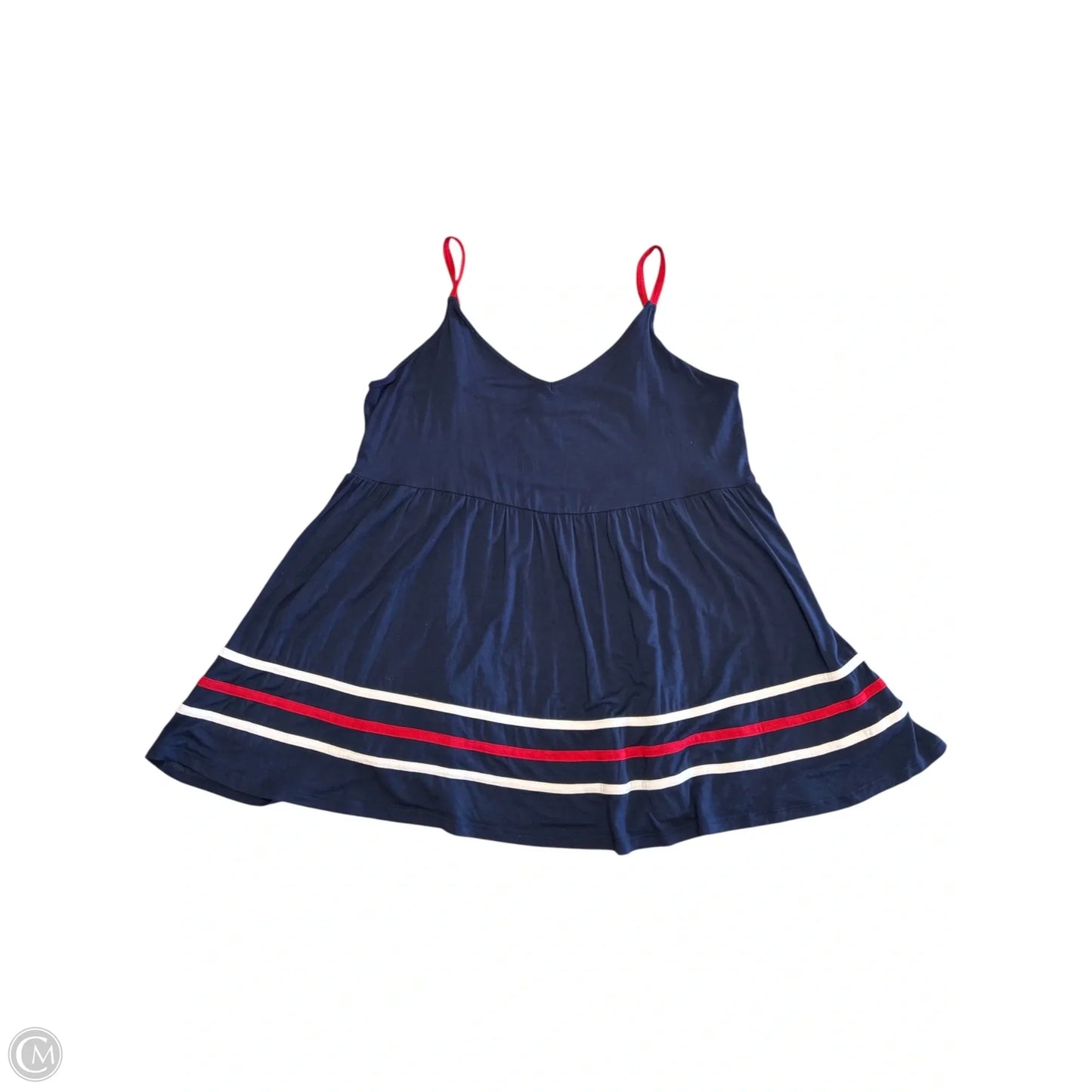 Top Sleeveless By Torrid In Blue Red & White, Size: 2x