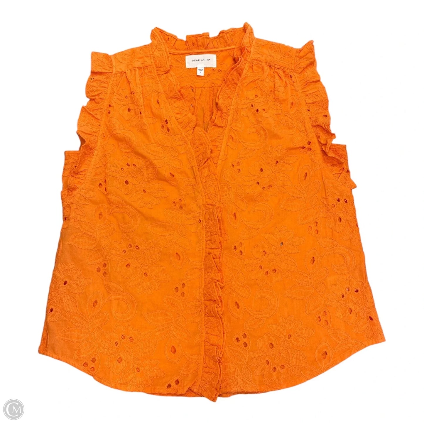 Top Short Sleeve By Dear John In Orange, Size: L