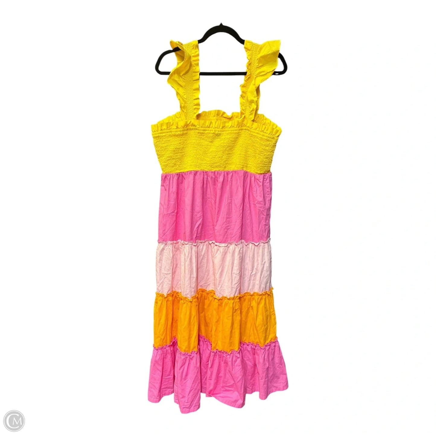 Dress Casual Maxi By Crown And Ivy In Pink & Yellow, Size: Xxl