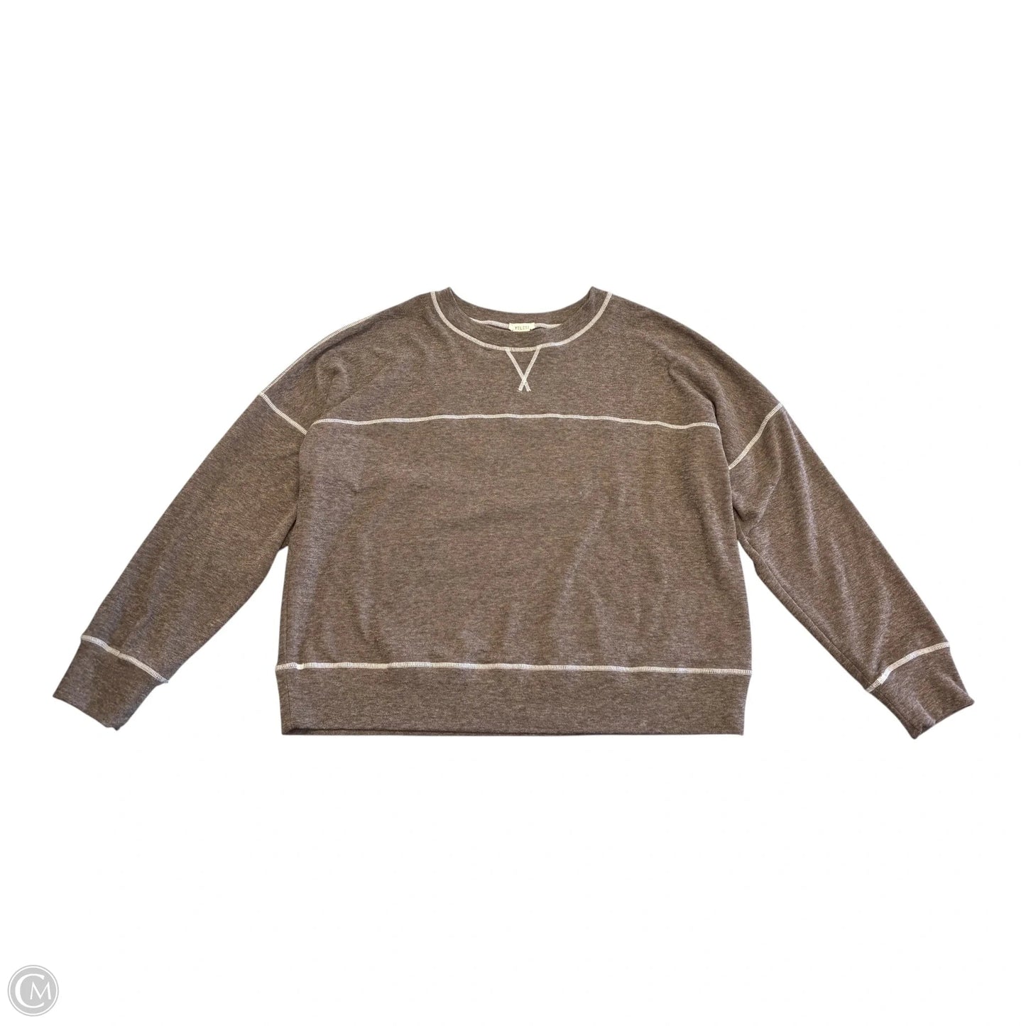 Sweatshirt Crewneck By Yelete In Brown, Size: Xl