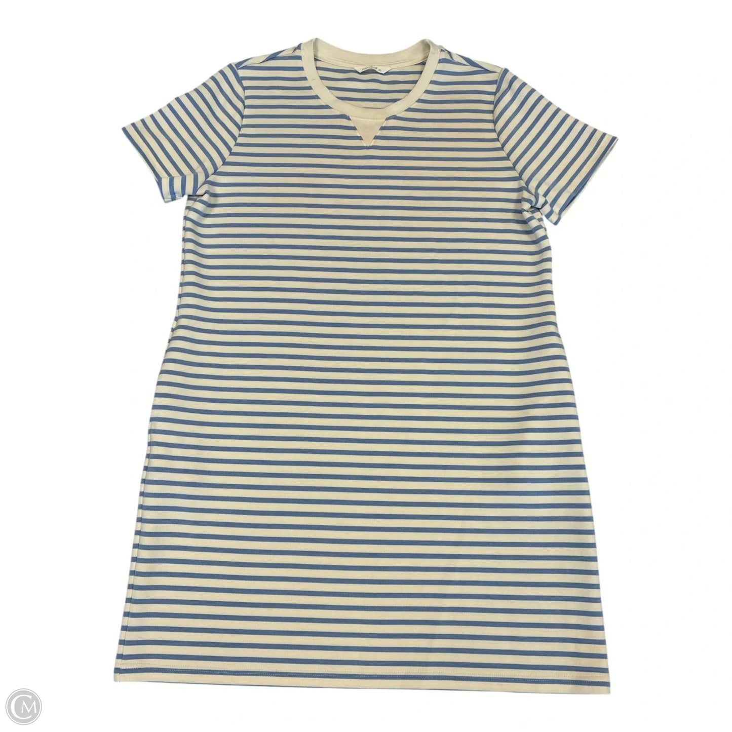Dress Casual Short By Clothes Mentor In Blue & Cream, Size: Xl