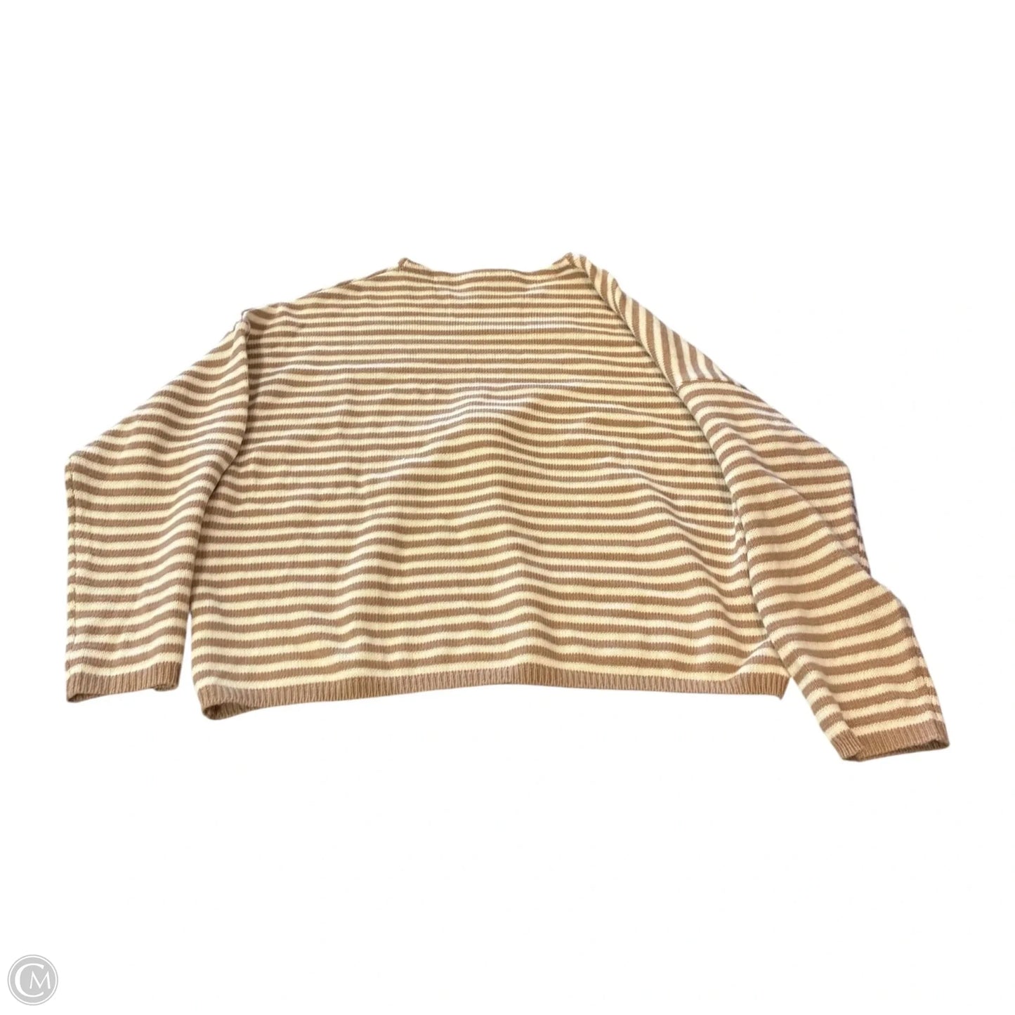 Sweater By Carly Jean In Tan & White, Size: Os