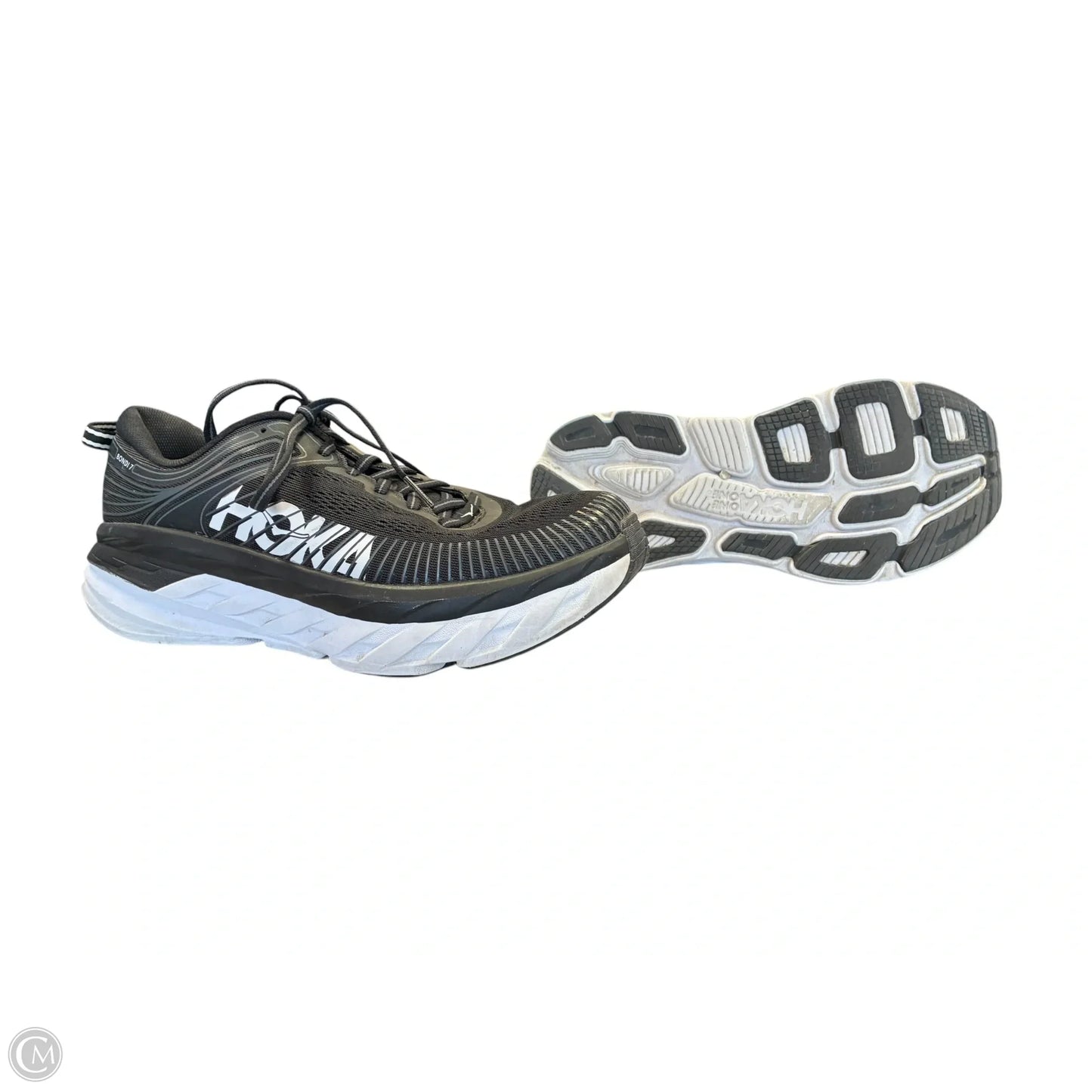 Shoes Athletic By Hoka In Black & White, Size: 9