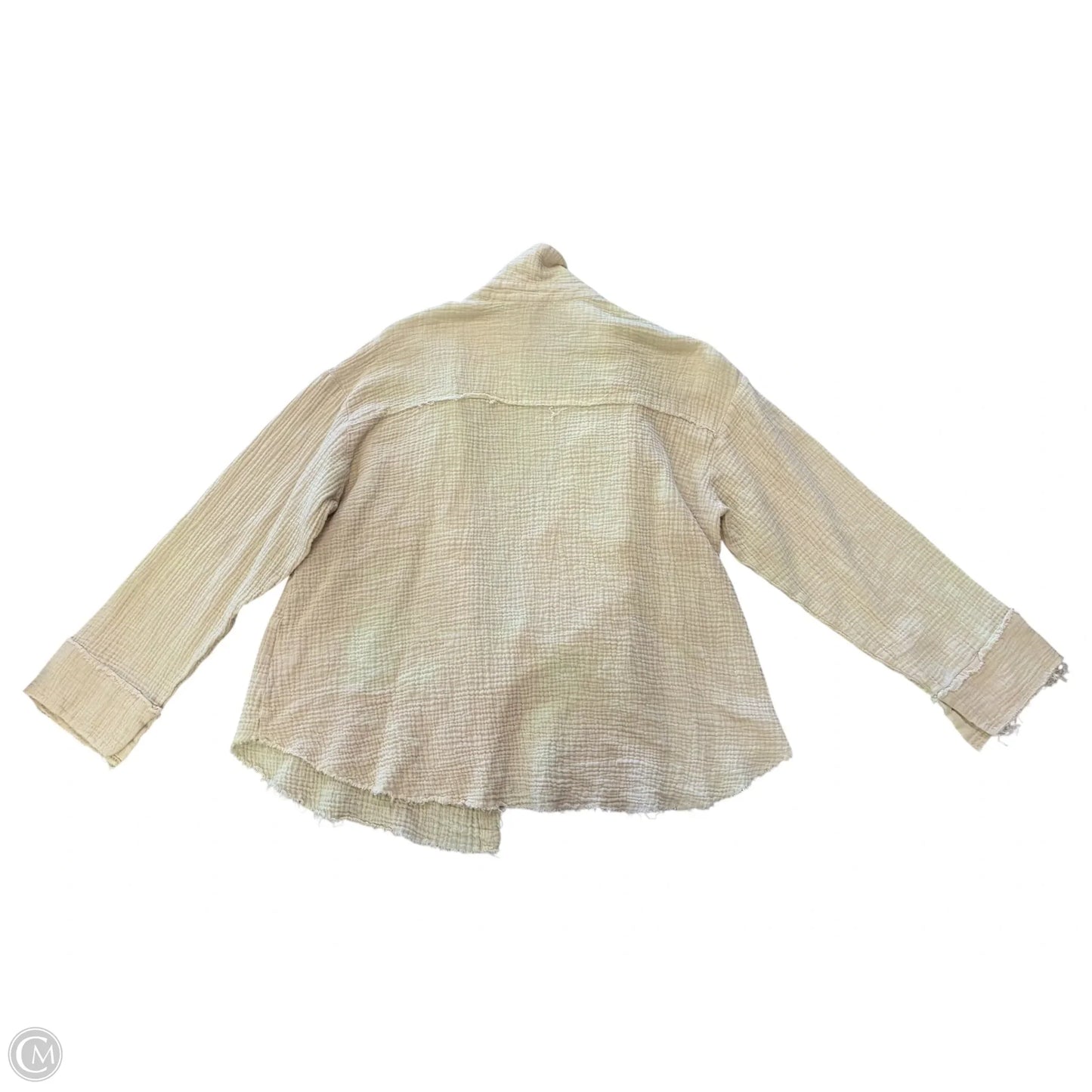 Top Long Sleeve By New In In Beige, Size: L