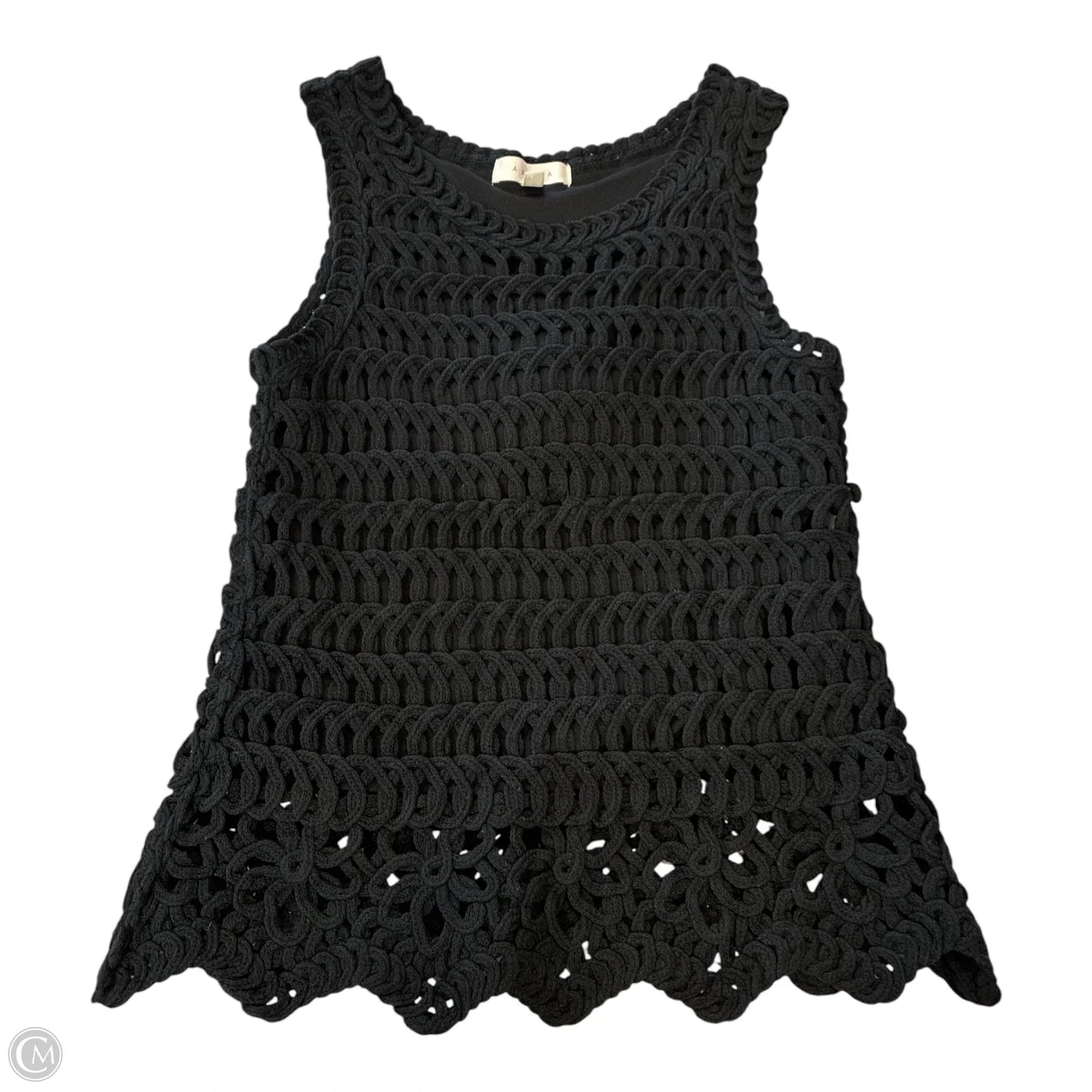 Top Sleeveless By Adiva In Black, Size: S