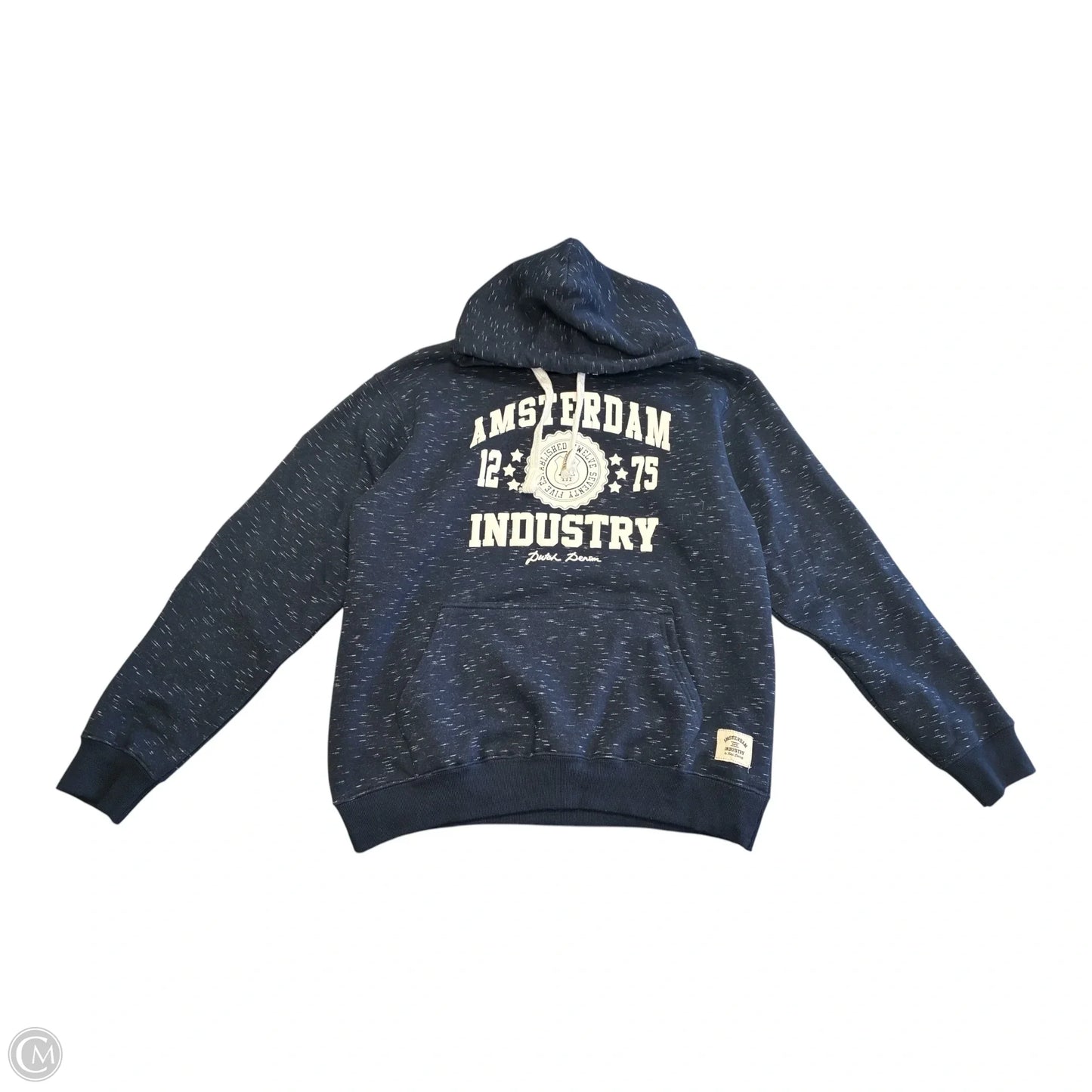 Sweatshirt Hoodie By Clothes Mentor In Blue & White, Size: Xl