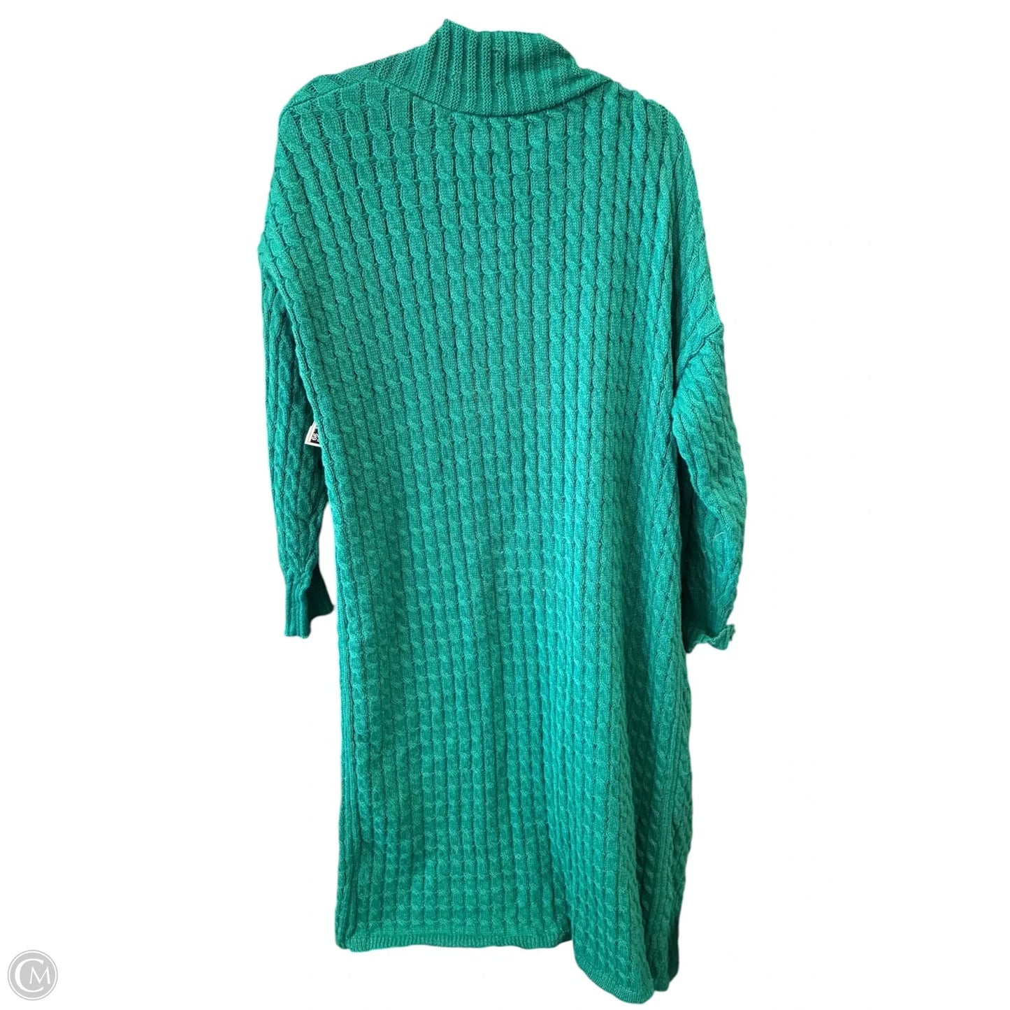 Sweater Cardigan By Shein In Green, Size: 2x