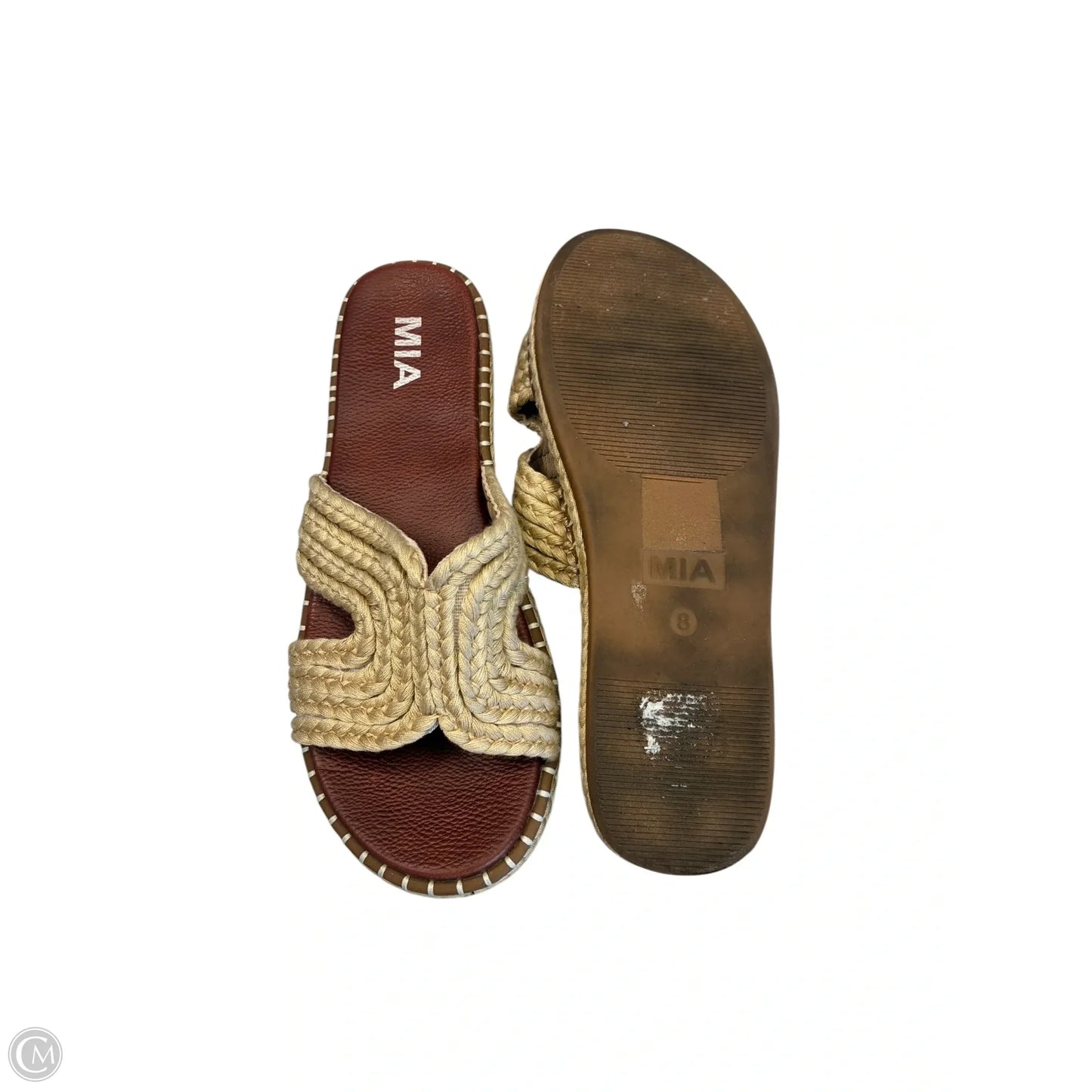 Sandals Flats By Mia In Tan, Size: 8