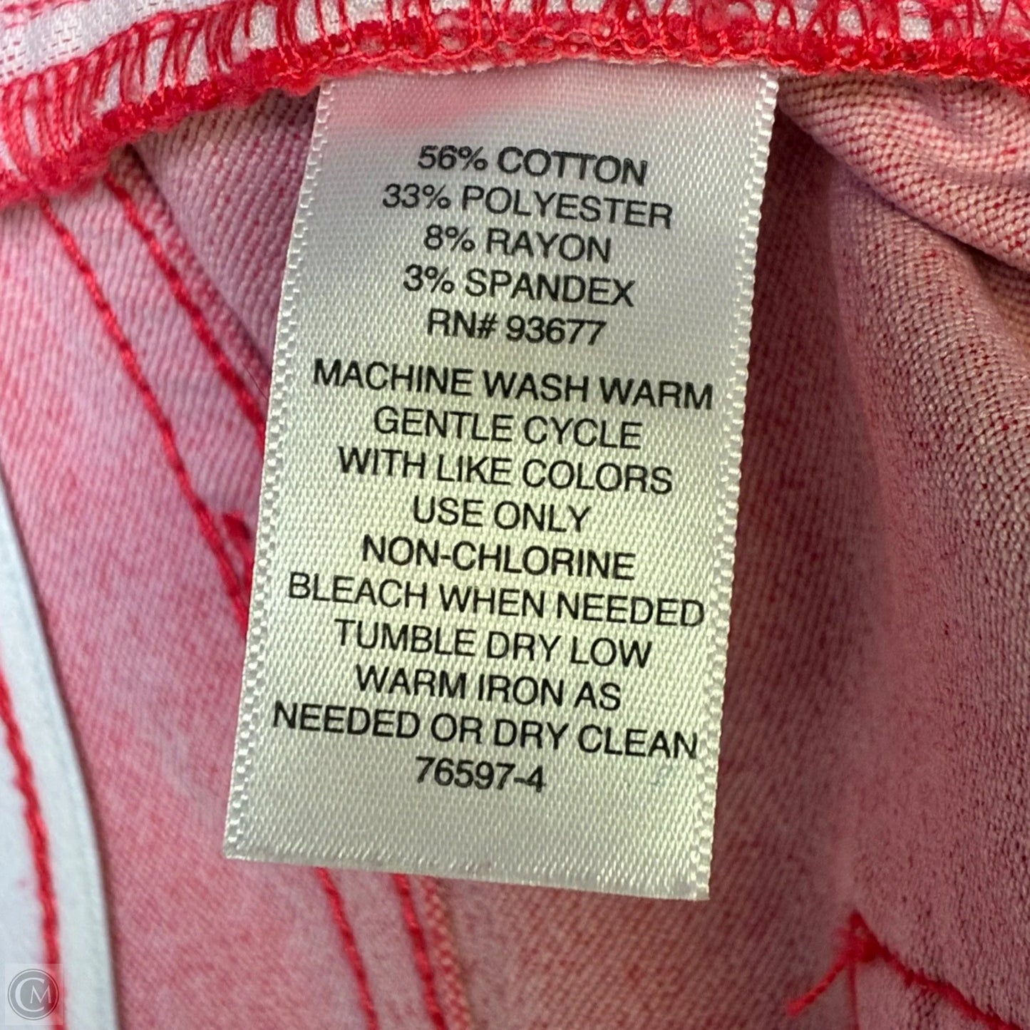 Jeans Straight By Liz Claiborne In Red, Size: 16
