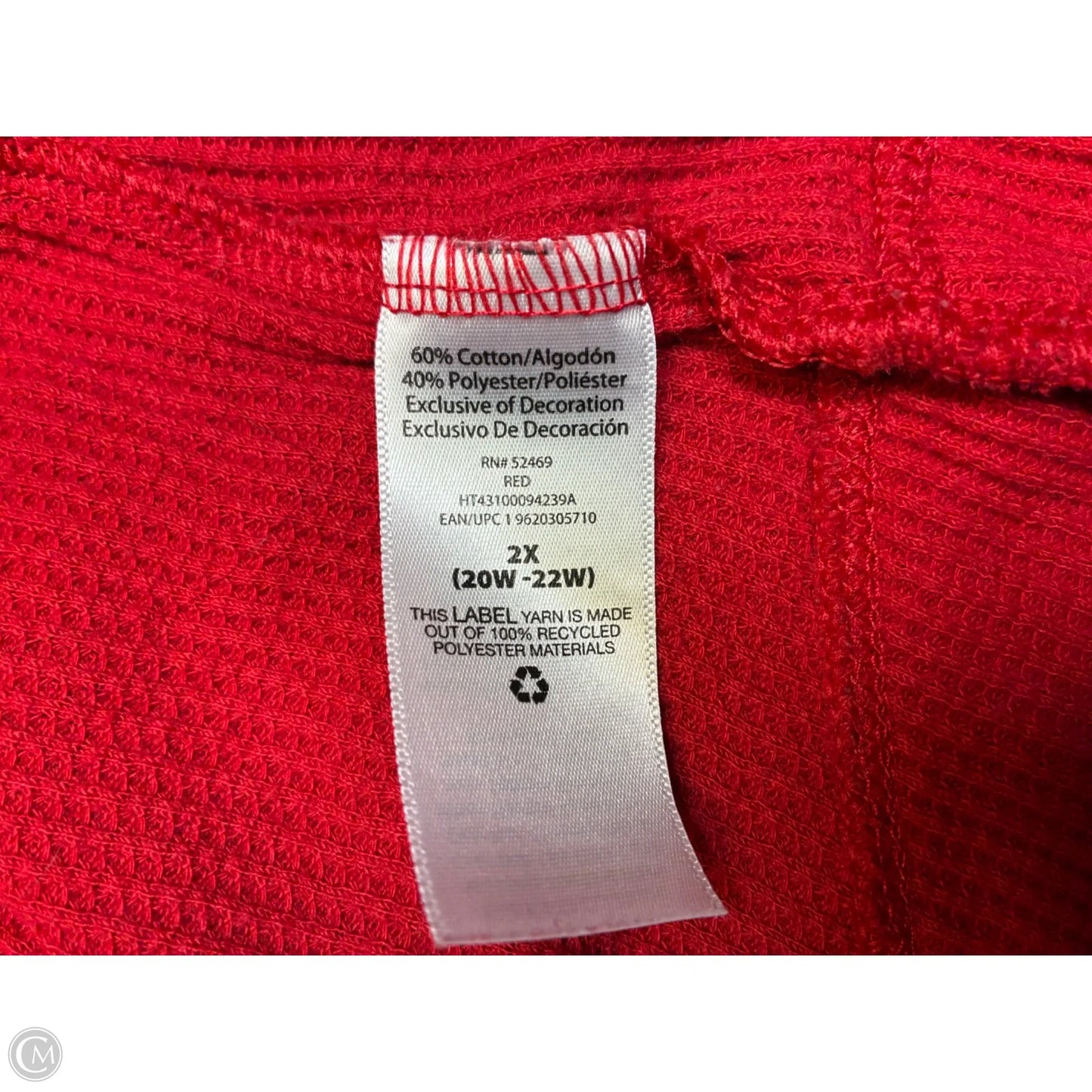 Sweatshirt Hoodie By Holiday Time In Red, Size: Xxl