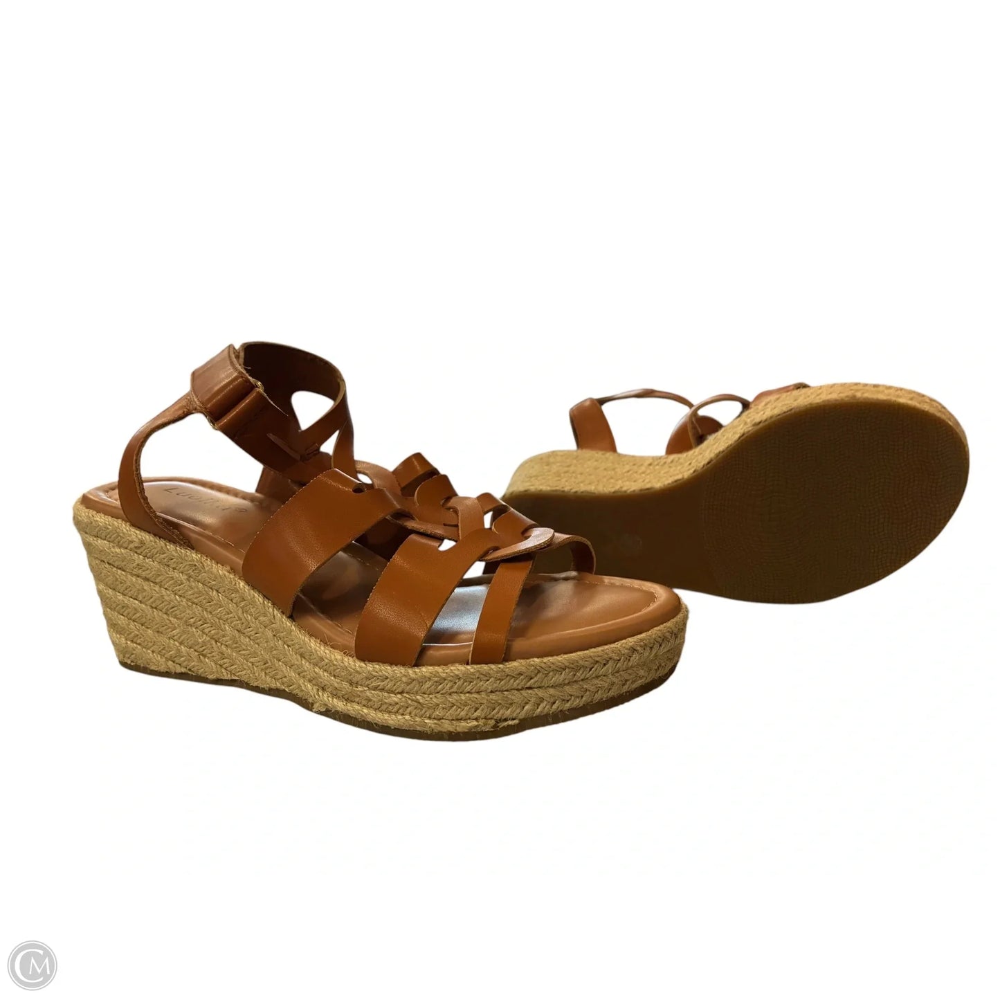 Sandals Heels Wedge By Cmf In Brown, Size: 7