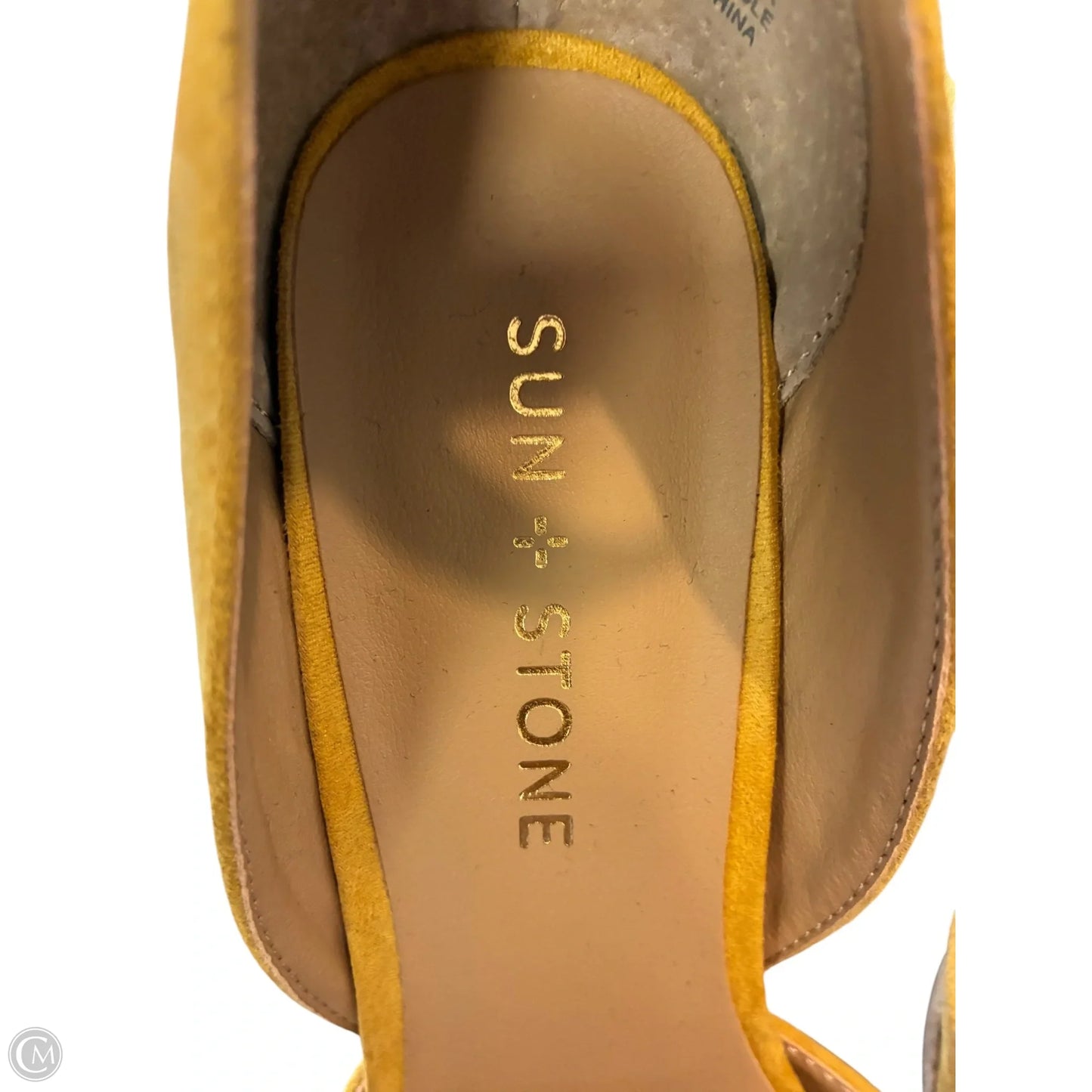 Shoes Heels Block By Cmf In Yellow, Size: 7