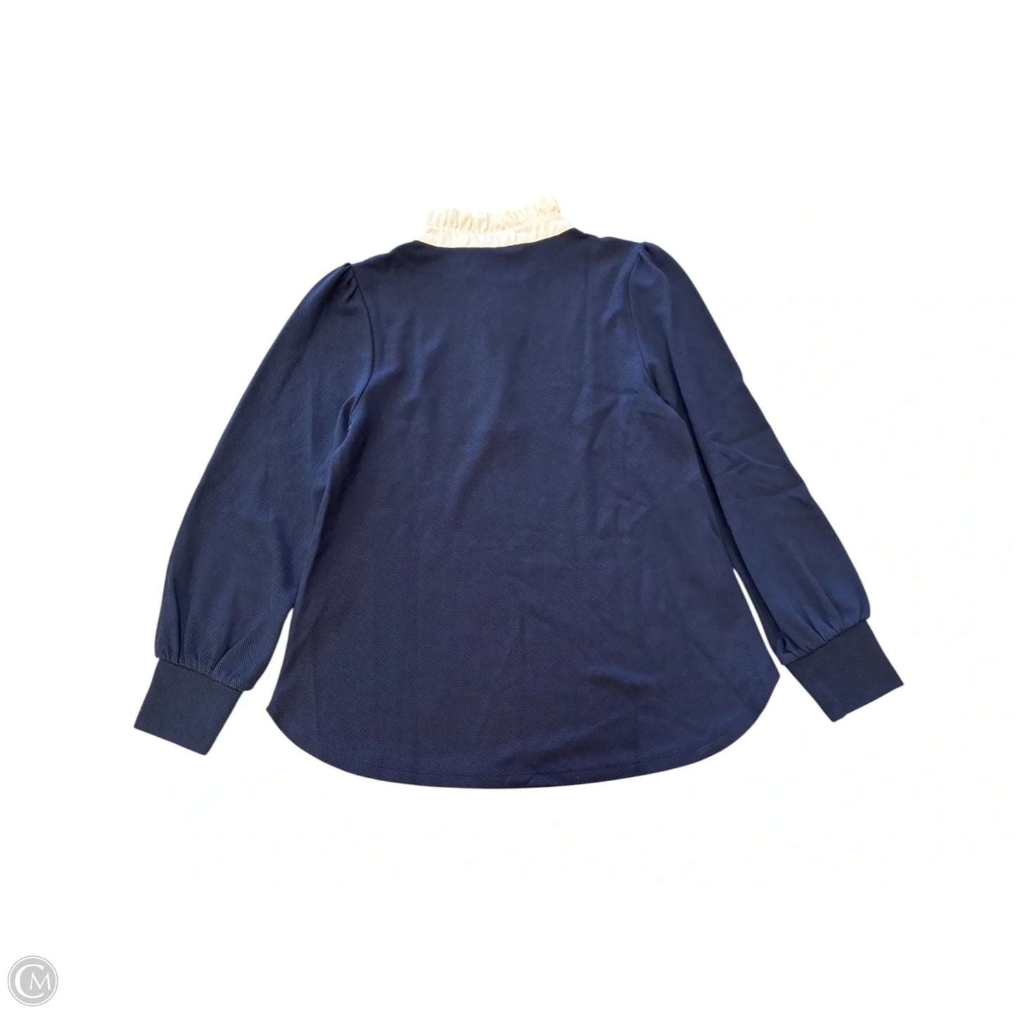 Top Long Sleeve By Soft Surroundings In Blue & White, Size: Xs