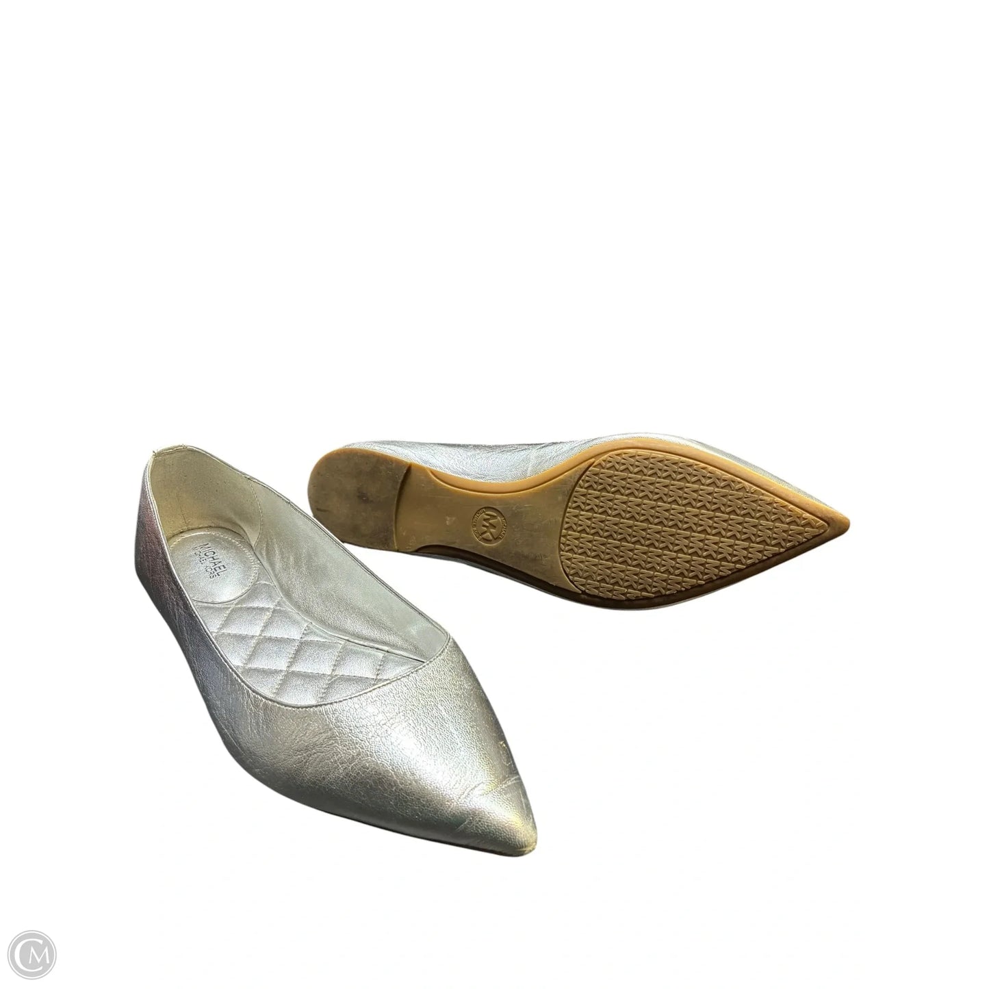 Shoes Flats By Michael By Michael Kors In Silver, Size: 9