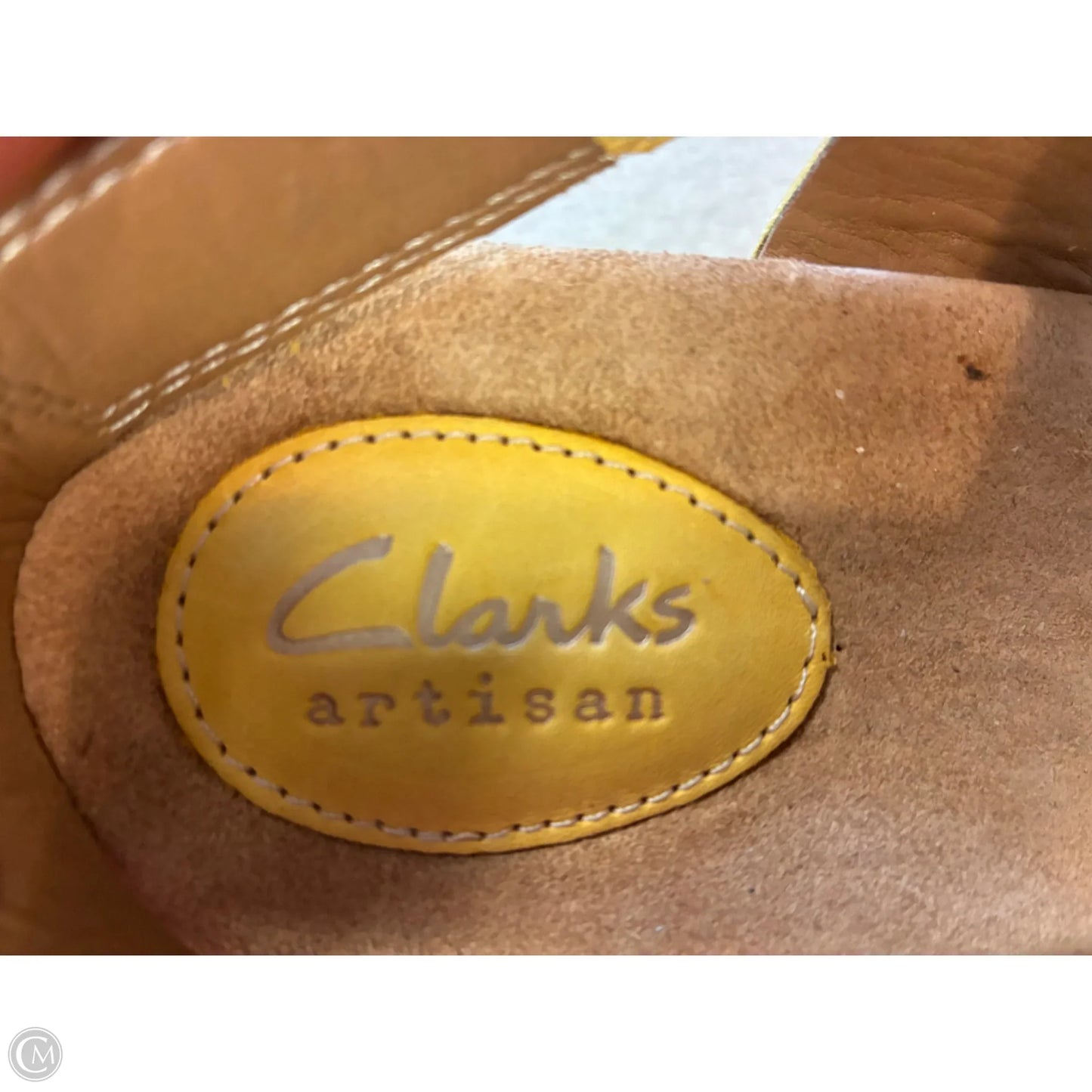 Sandals Heels Wedge By Clarks In Yellow, Size: 10