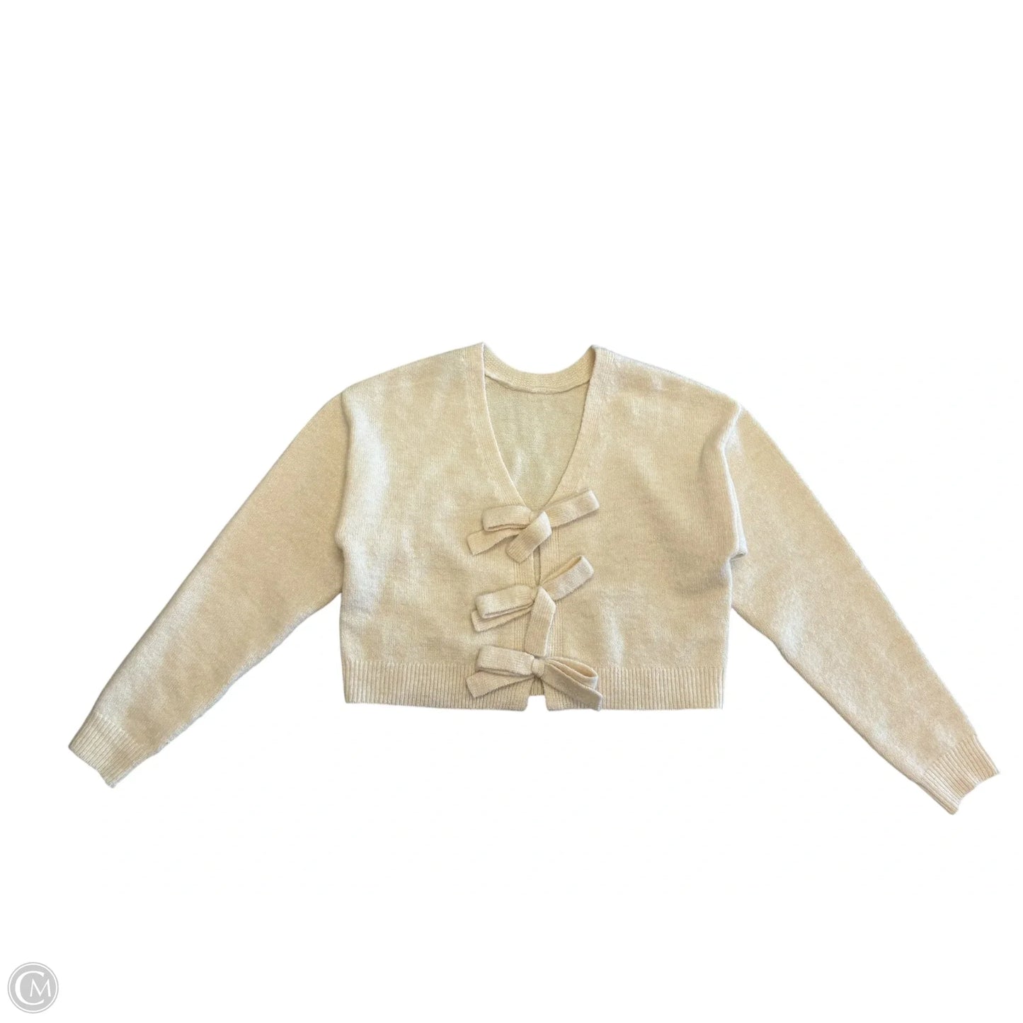 Sweater Cardigan By Mable In Cream, Size: S