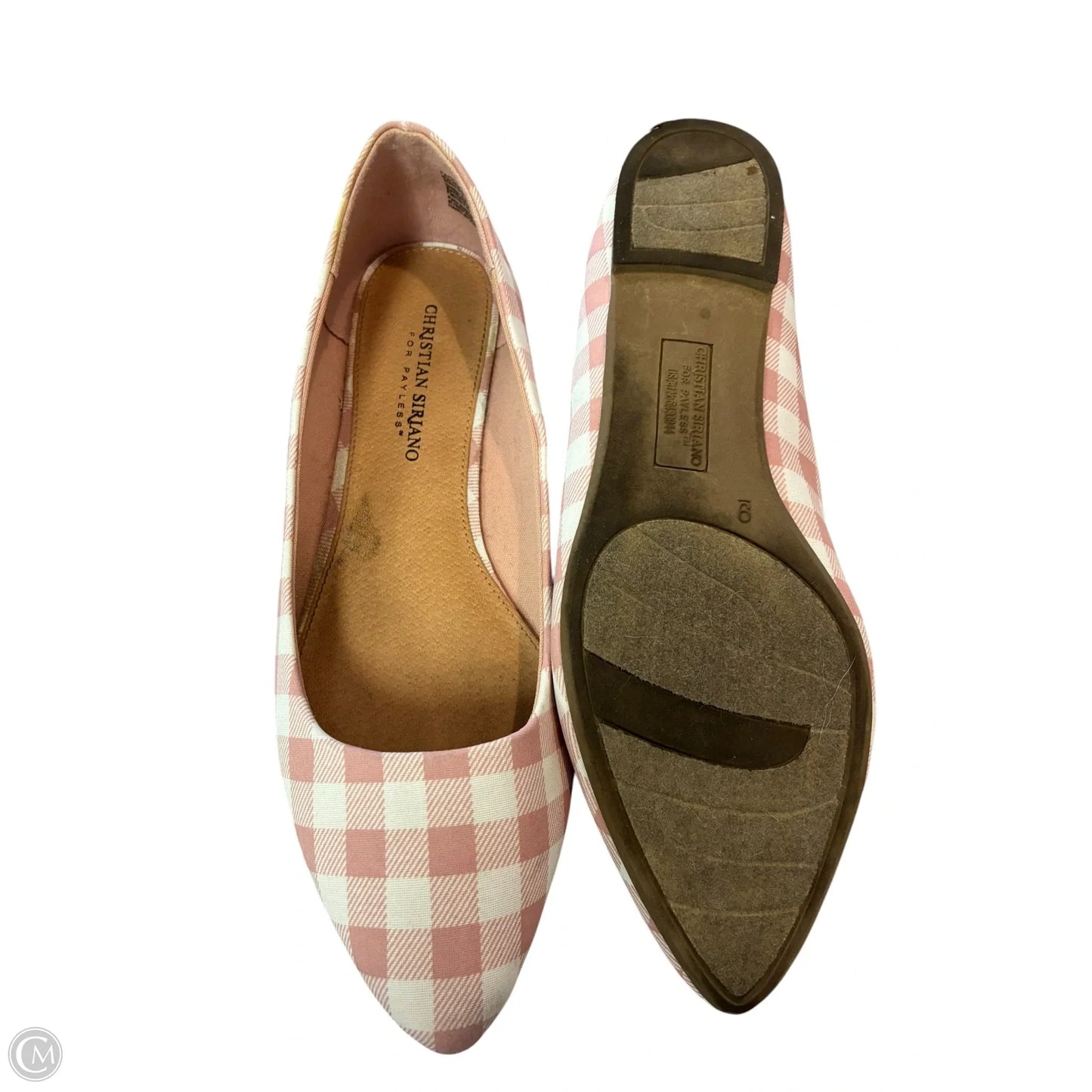 Shoes Flats By Christian Siriano In Pink & White, Size: 9