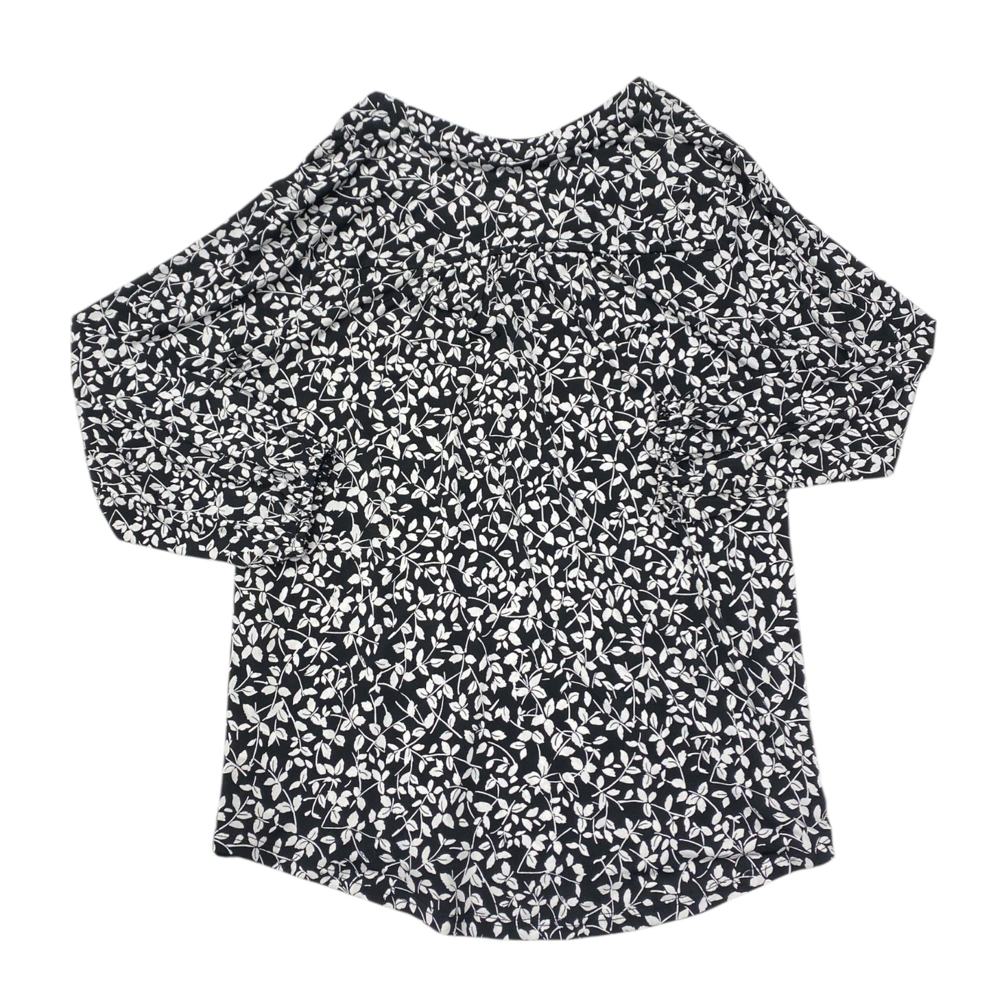 Top 3/4 Sleeve By Vince Camuto In Black & White, Size:S