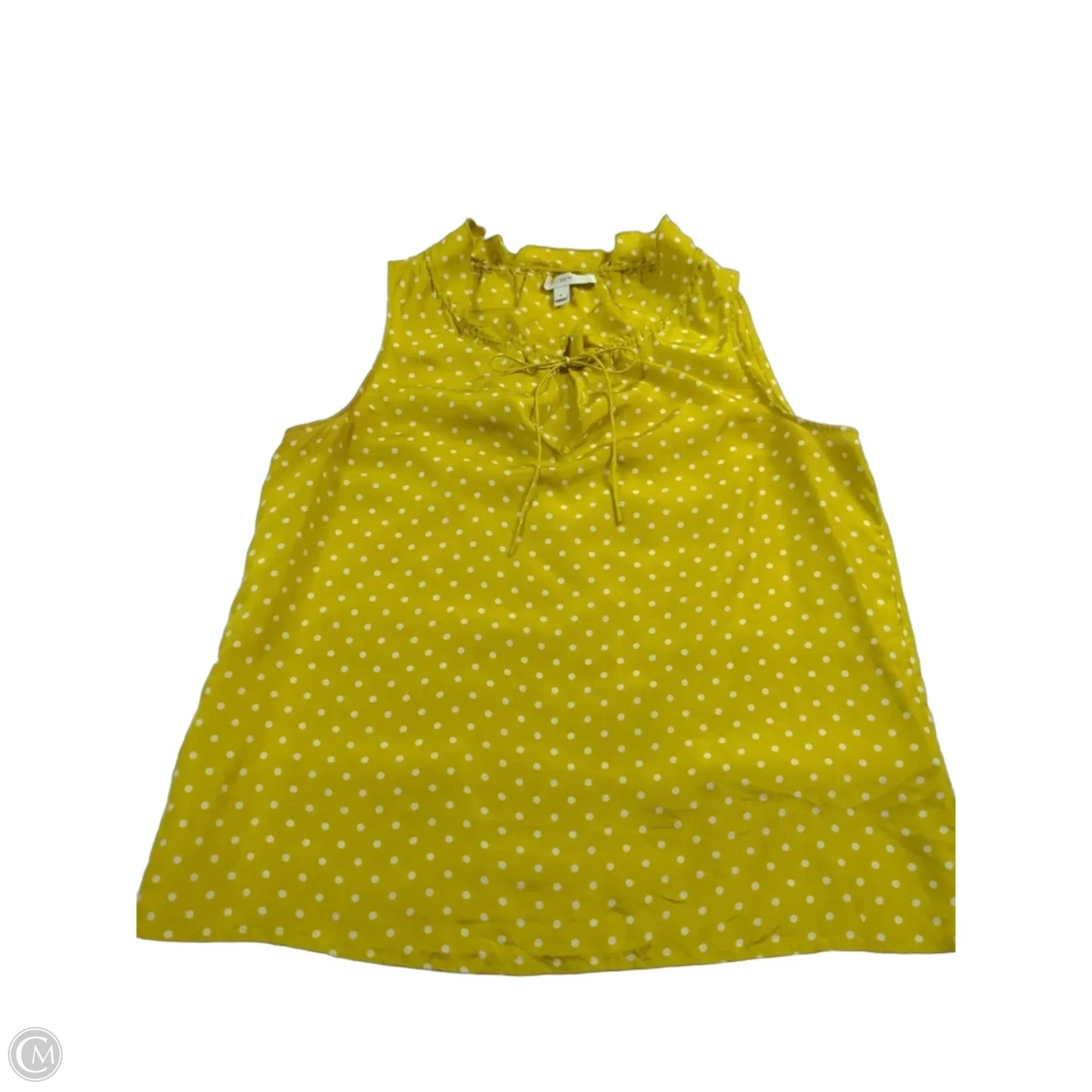 Top Sleeveless By J. Crew In Polkadot Pattern, Size: 6