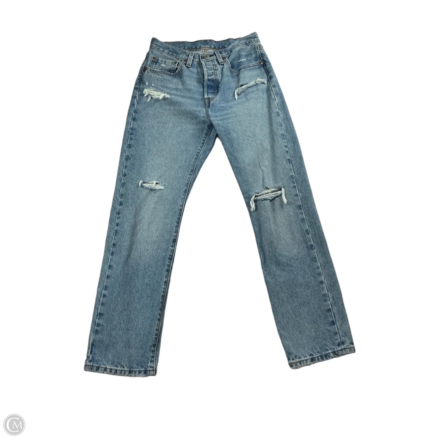 Jeans Straight By Levis In Blue Denim, Size: 2