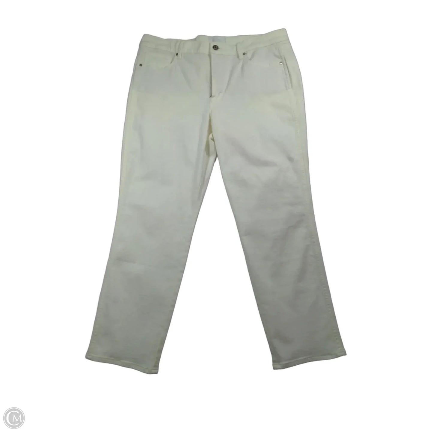 Jeans Straight By White House Black Market In White, Size: 14