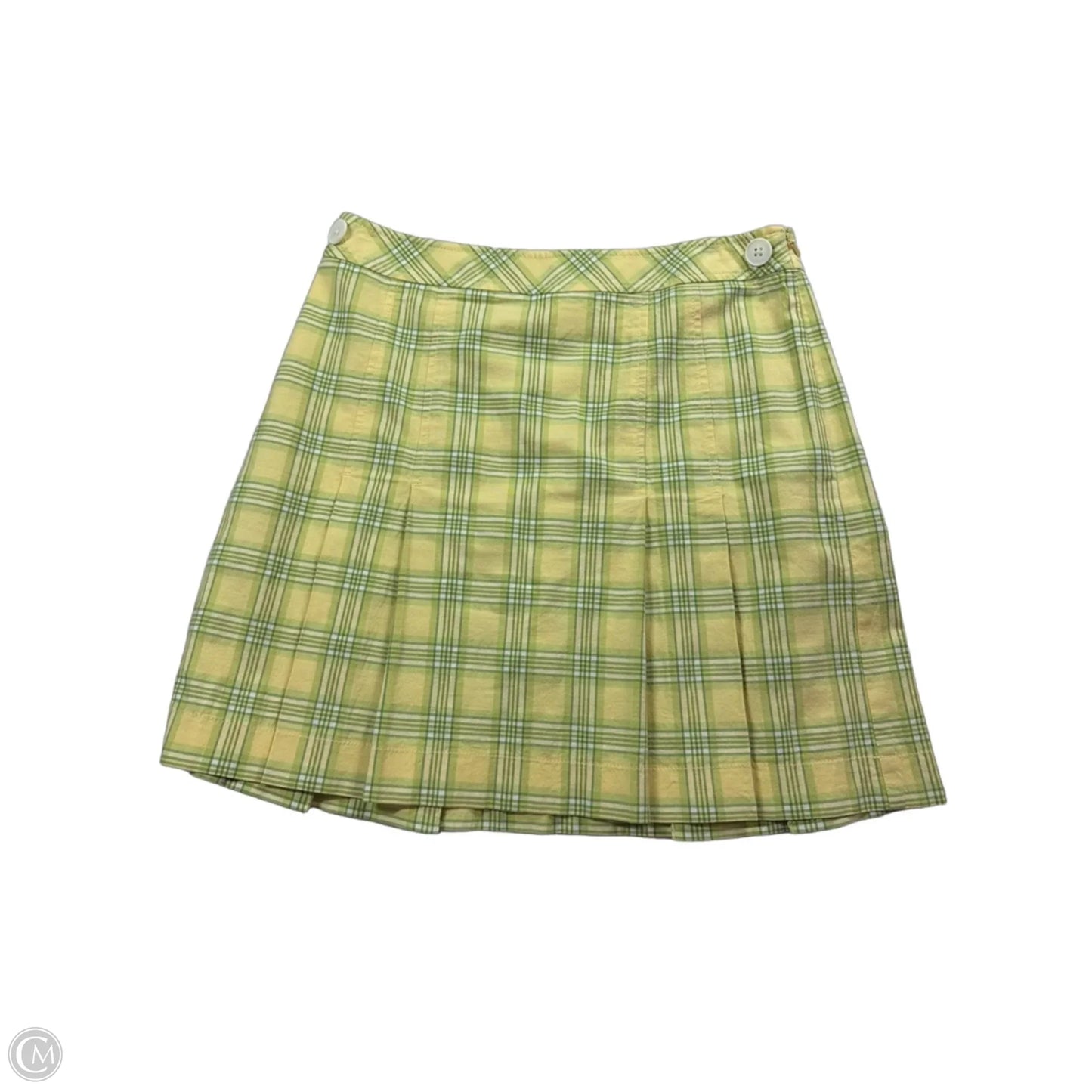 Skirt Mini & Short By Loft In Green & Yellow, Size: 6