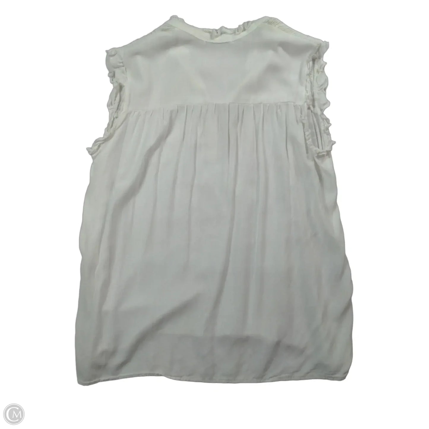 Blouse Sleeveless By Clothes Mentor In White, Size: M