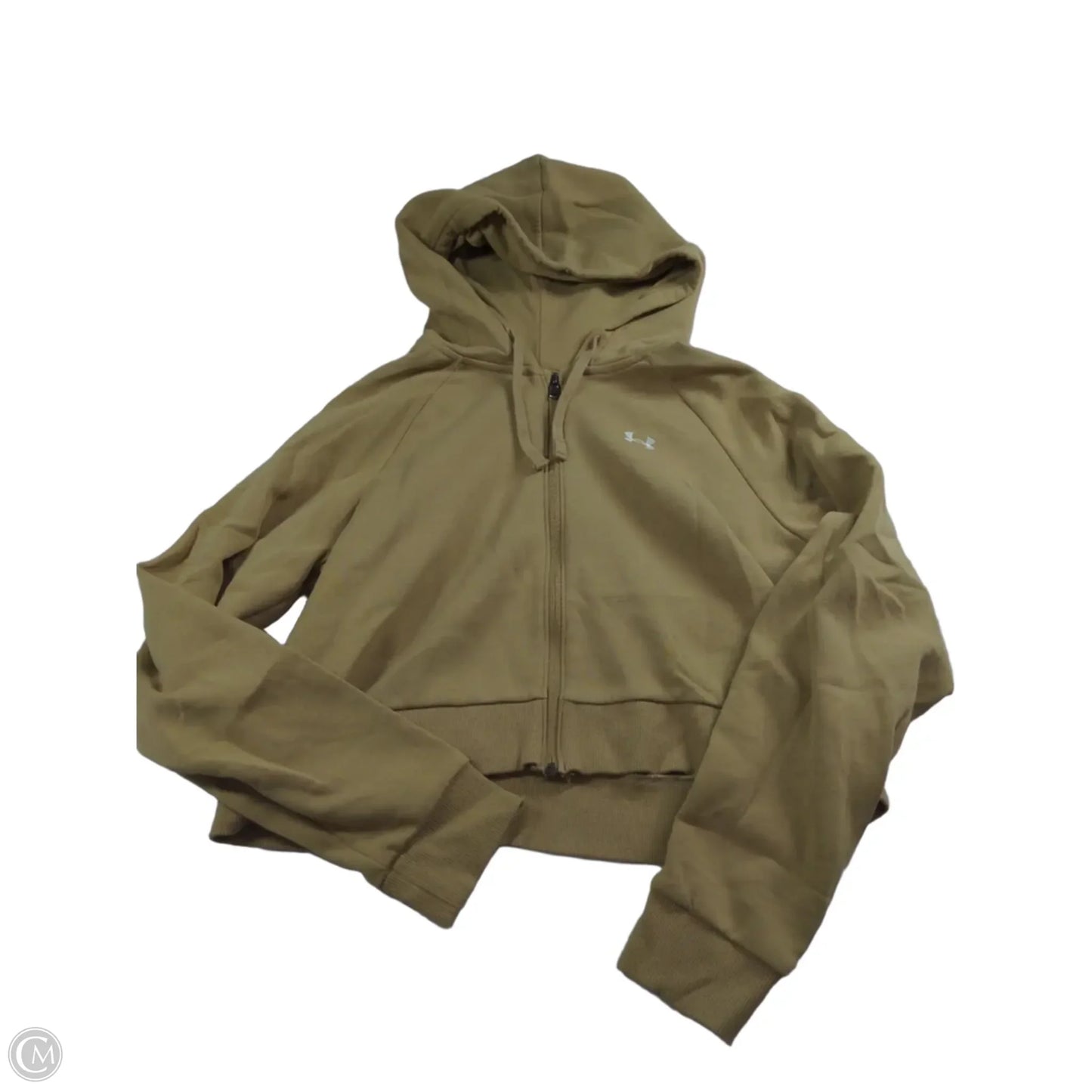 Sweatshirt Hoodie By Under Armour In Tan, Size: S