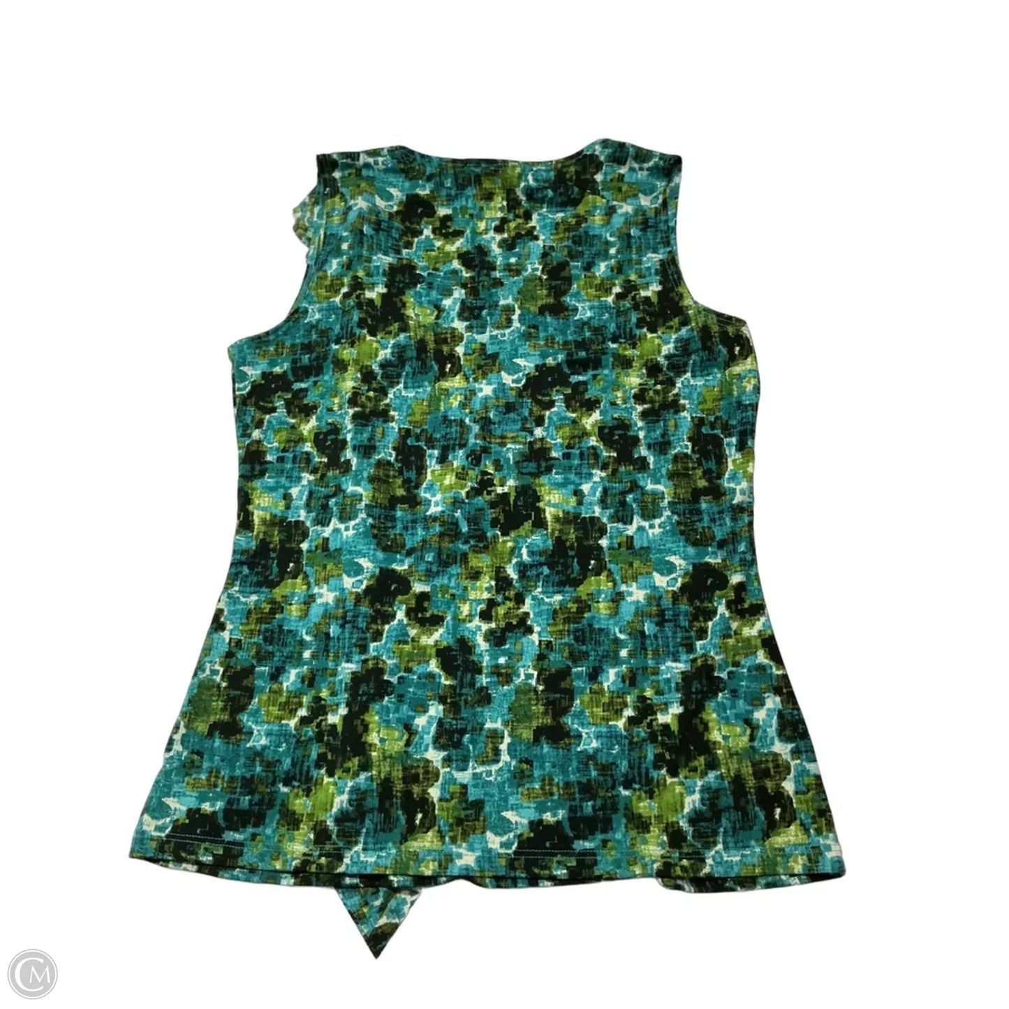 Top Sleeveless By Anne Klein In Blue & Green, Size: Xl