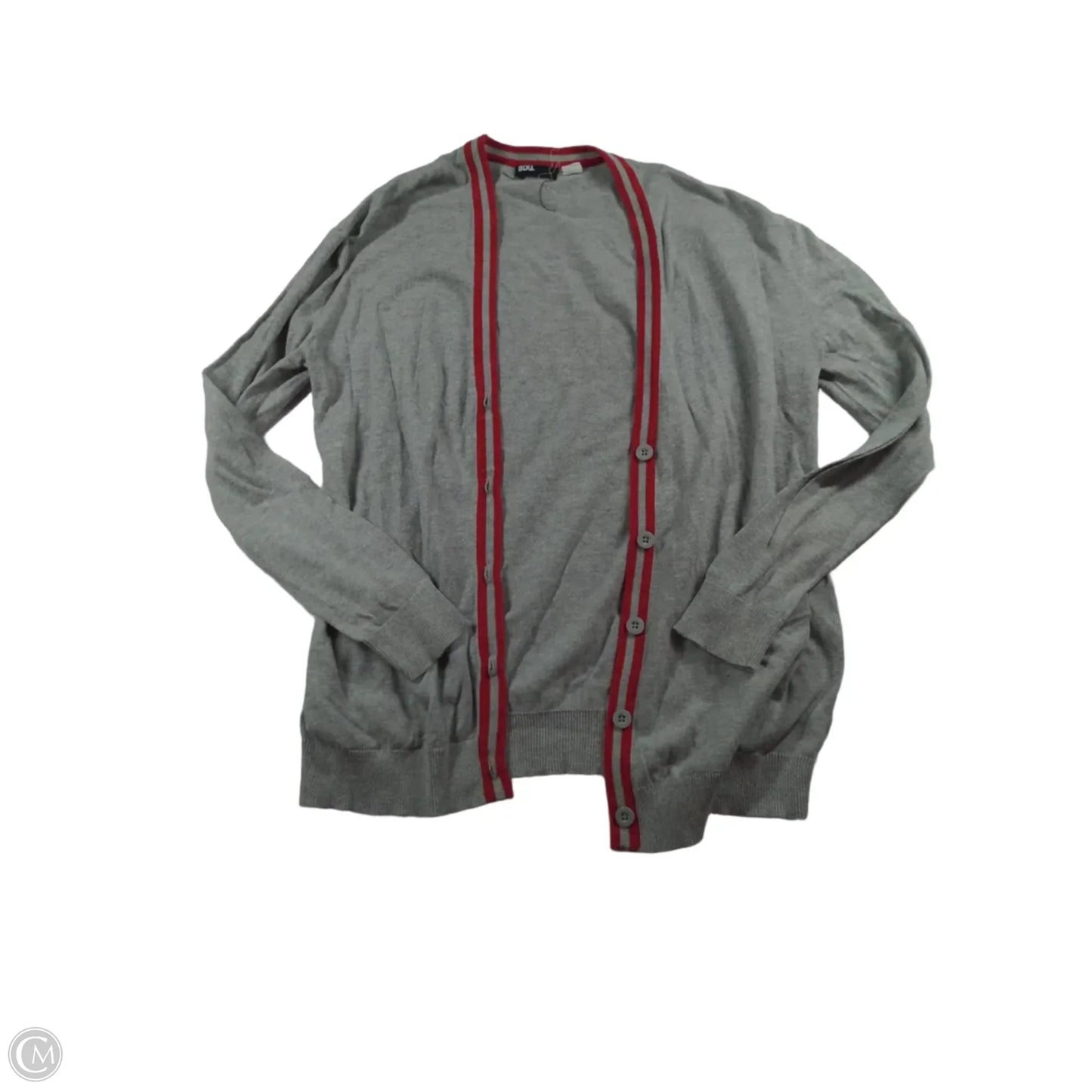 Cardigan By Bdg In Grey & Red, Size: Xs