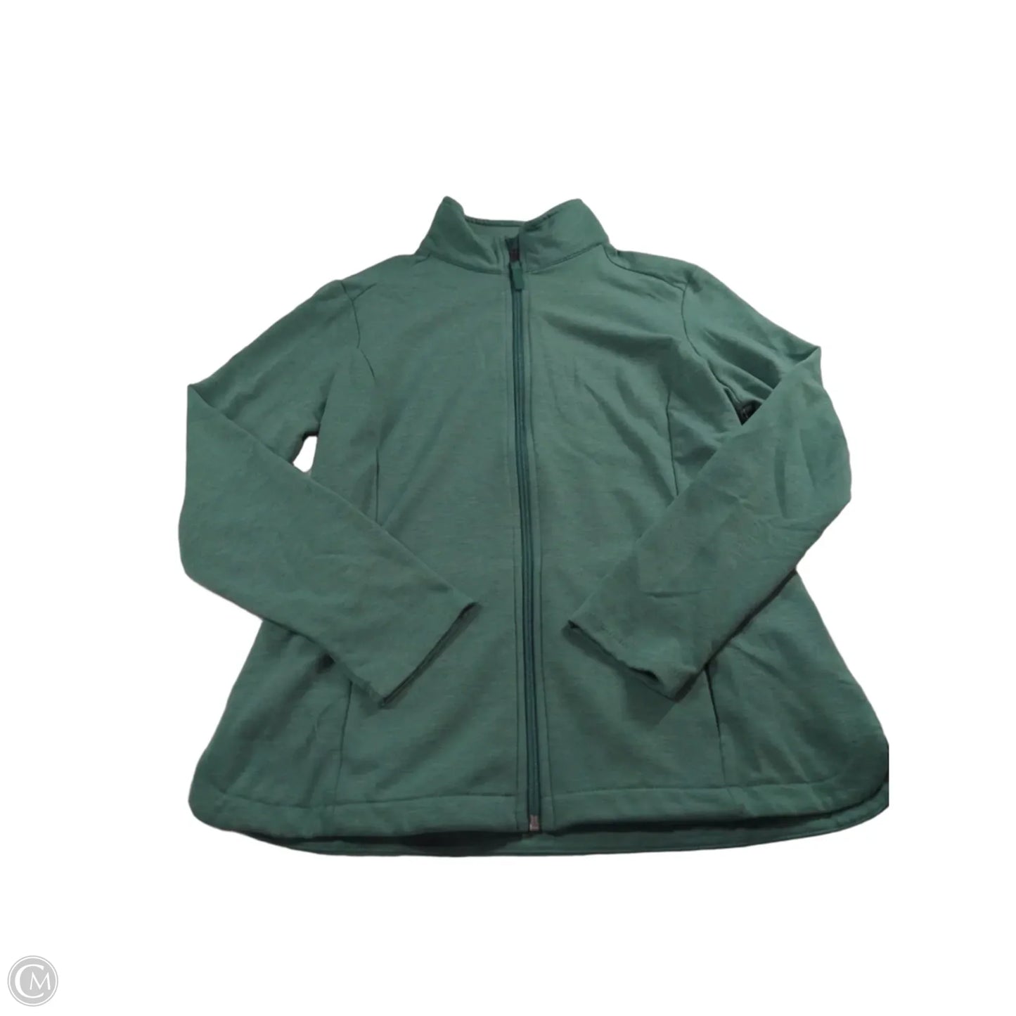 Athletic Top Long Sleeve Collar By Croft And Barrow In Green, Size: S