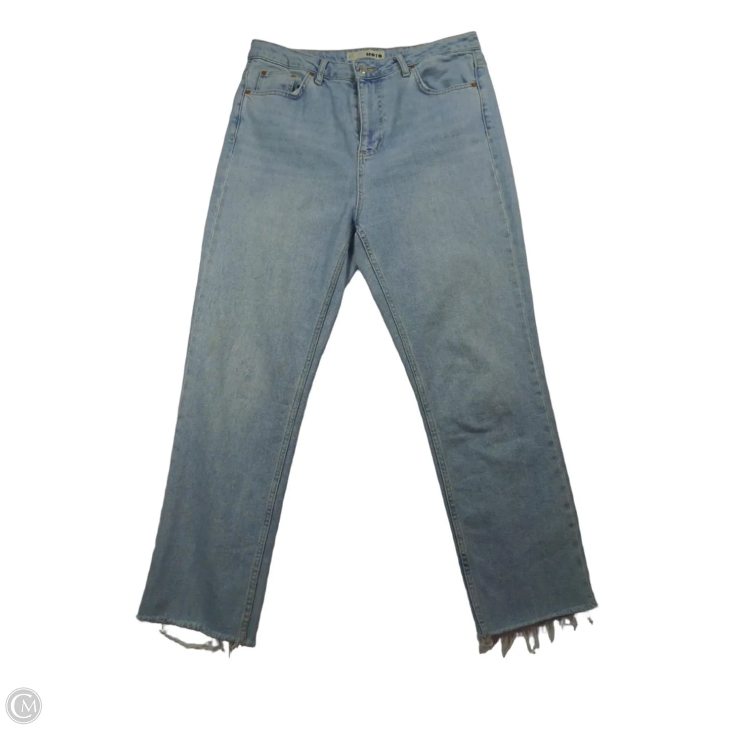 Jeans Straight By Top Shop In Blue, Size: 14
