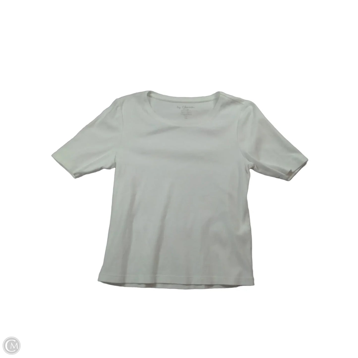 Top 3/4 Sleeve By Chicos In White, Size: M