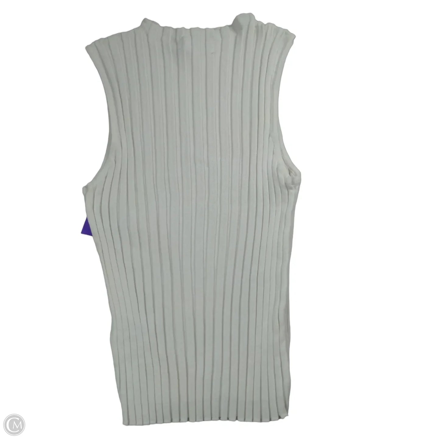Top Sleeveless By Double Zero In White, Size: M