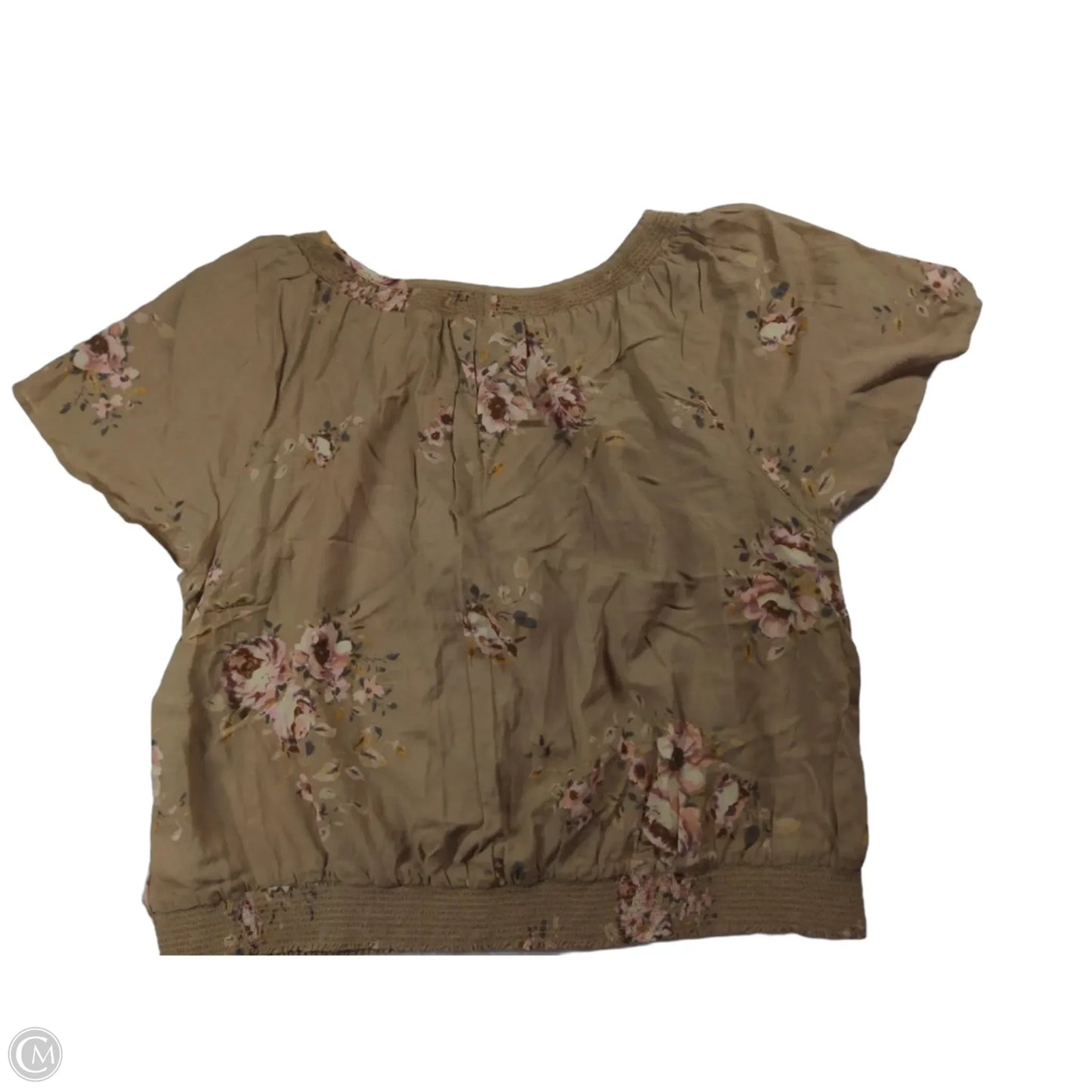 Top Short Sleeve By Lucky Brand In Floral Print, Size: Xl
