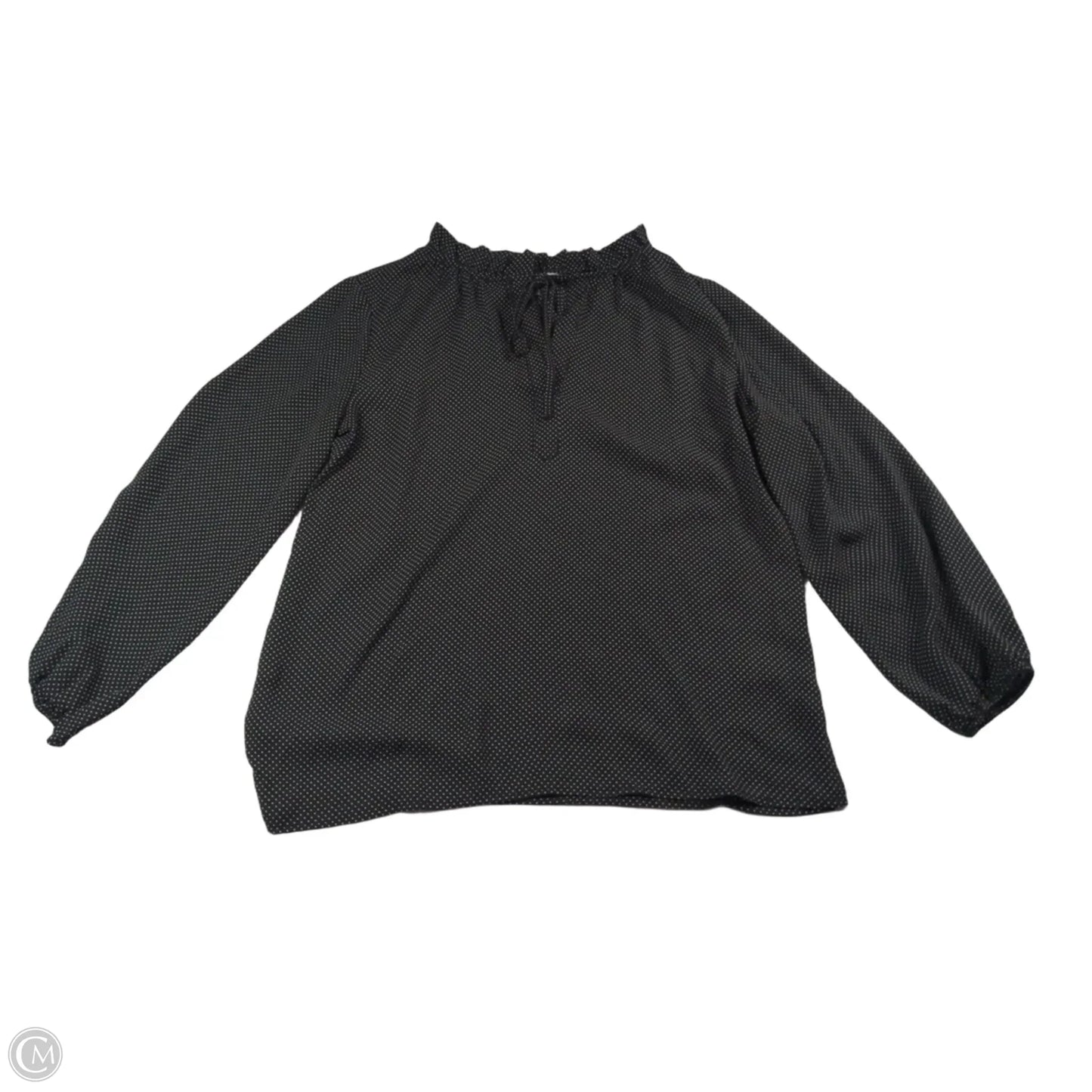 Blouse Long Sleeve By Counterparts In Polkadot Pattern, Size: S