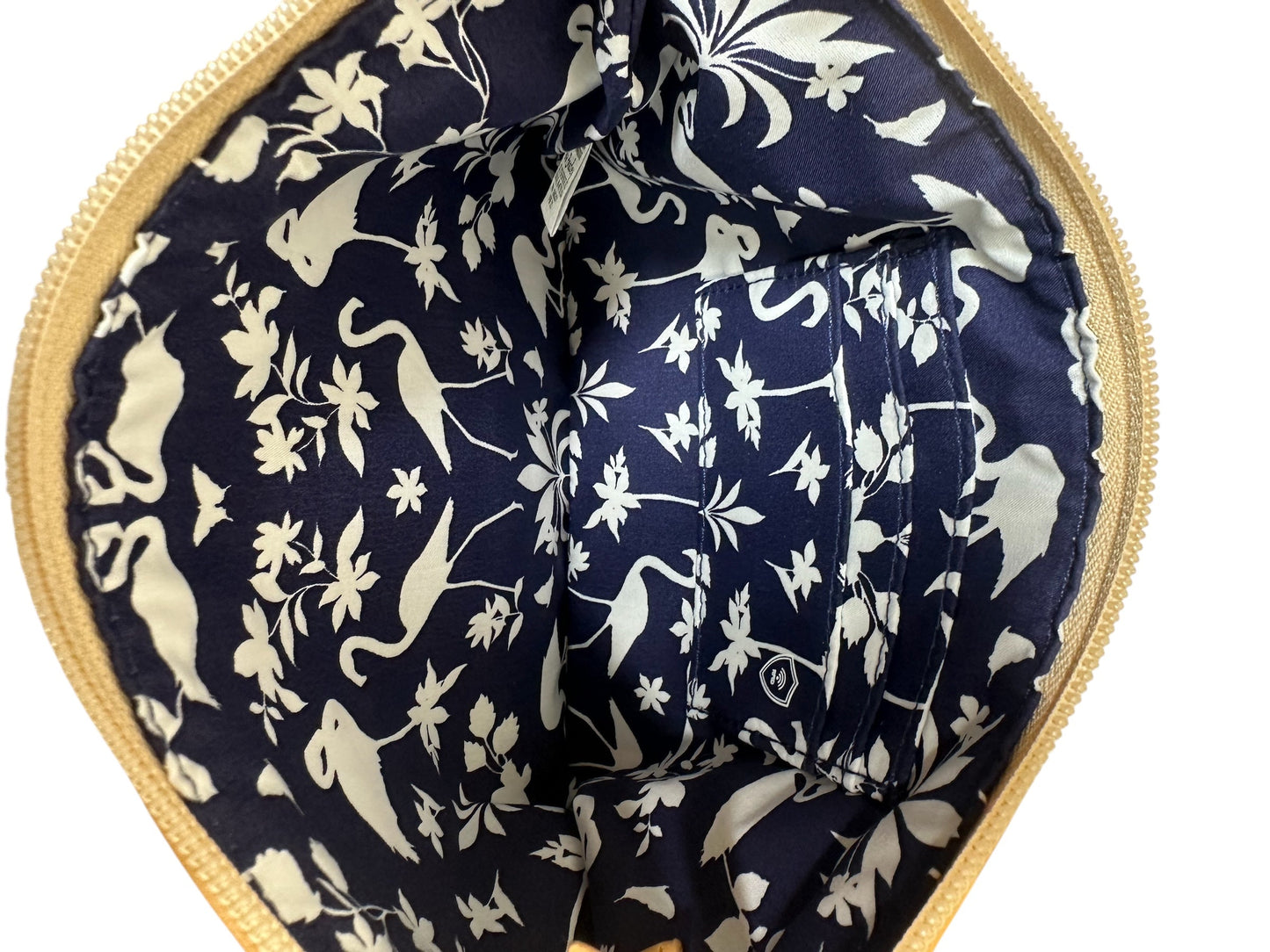 Handbag By Vera Bradley In Blue & Tan, Size:Small