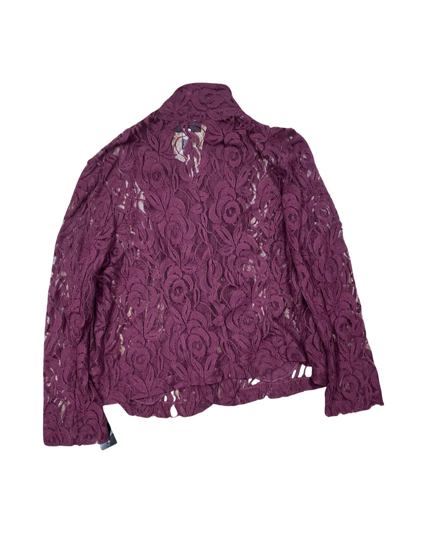 Cardigan By Inc In Maroon, Size:2X